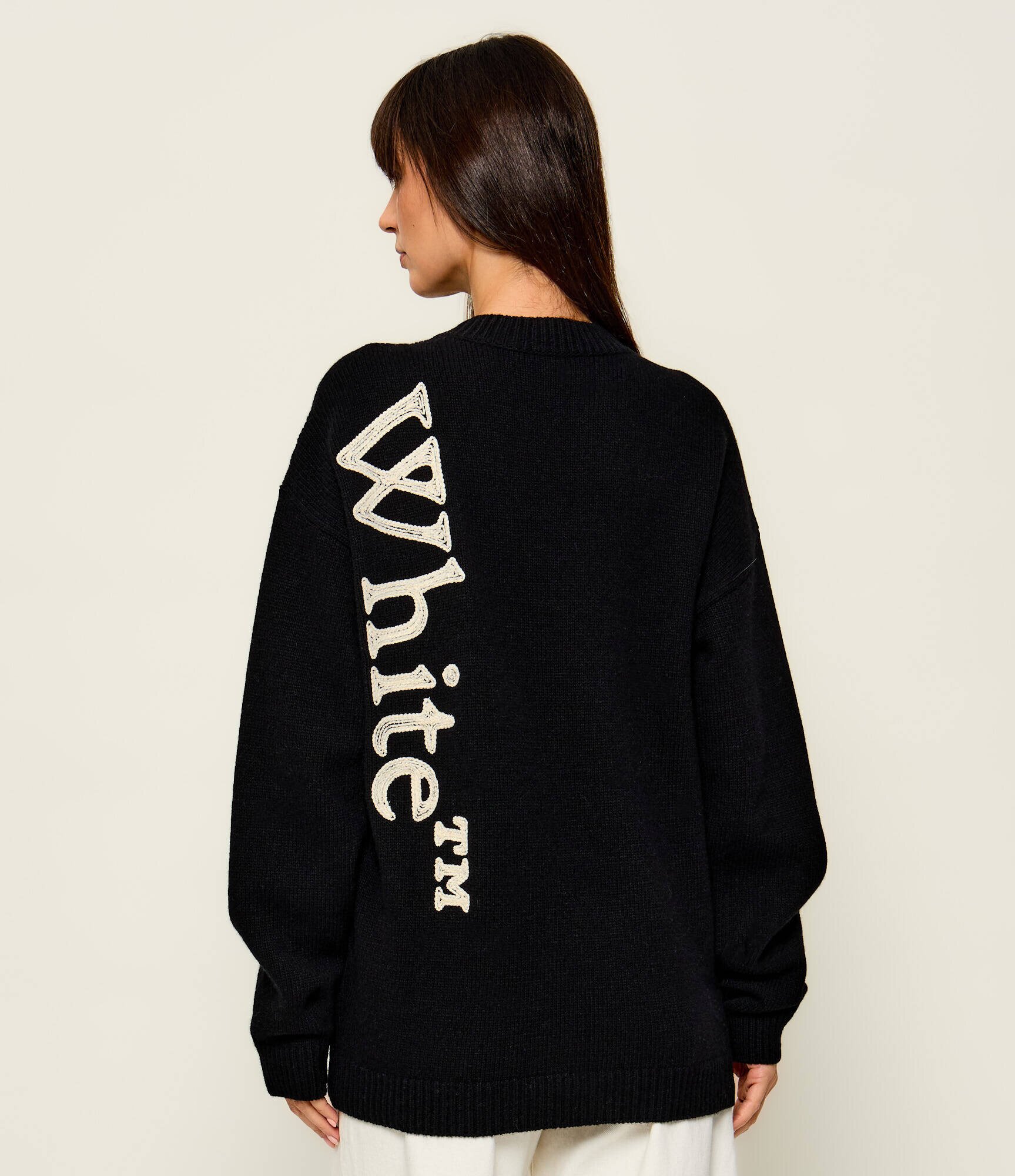 OFF-WHITE De lână pulover Bookish | Loose fit