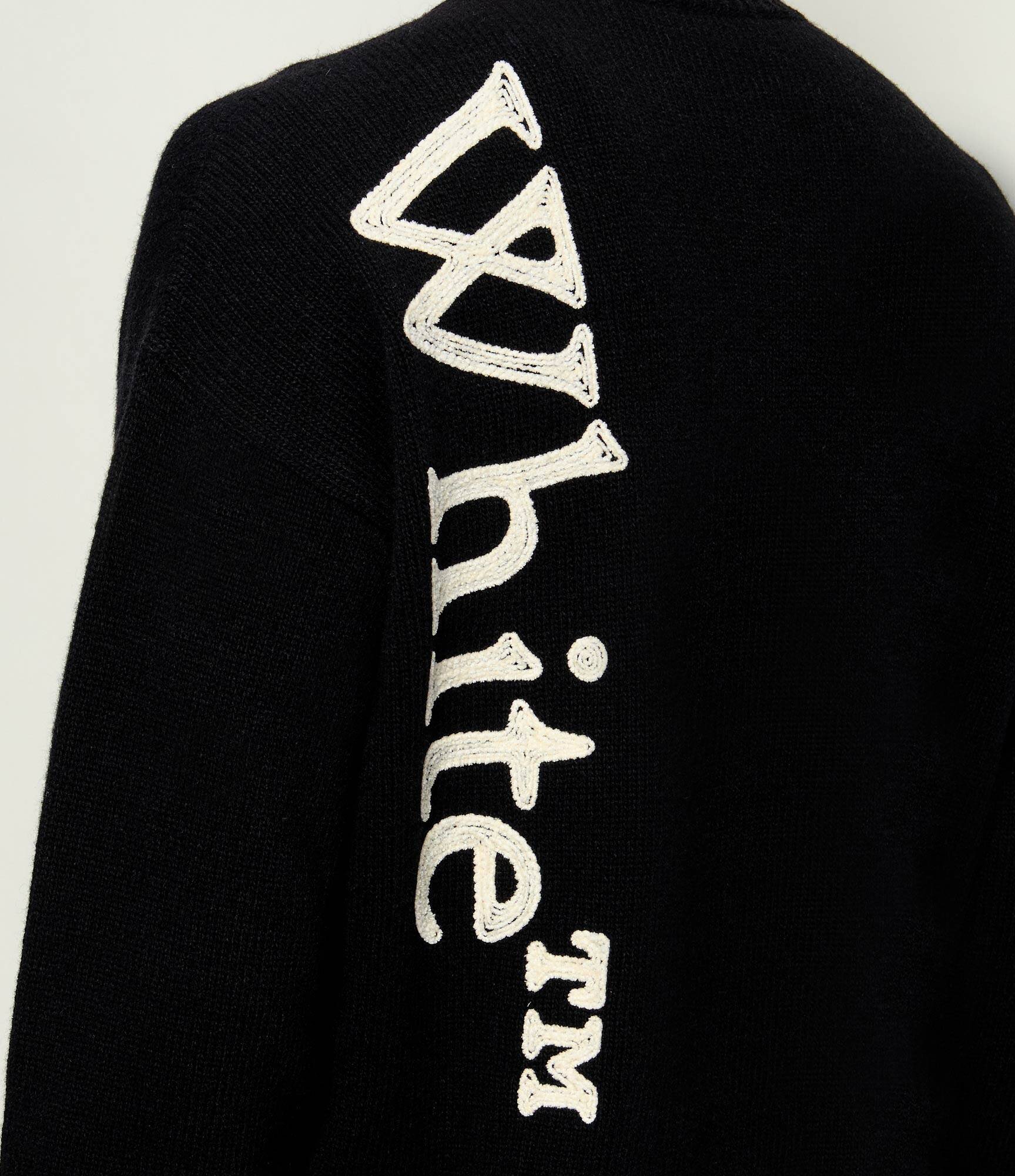 OFF-WHITE De lână pulover Vertical Bookish | Relaxed fit