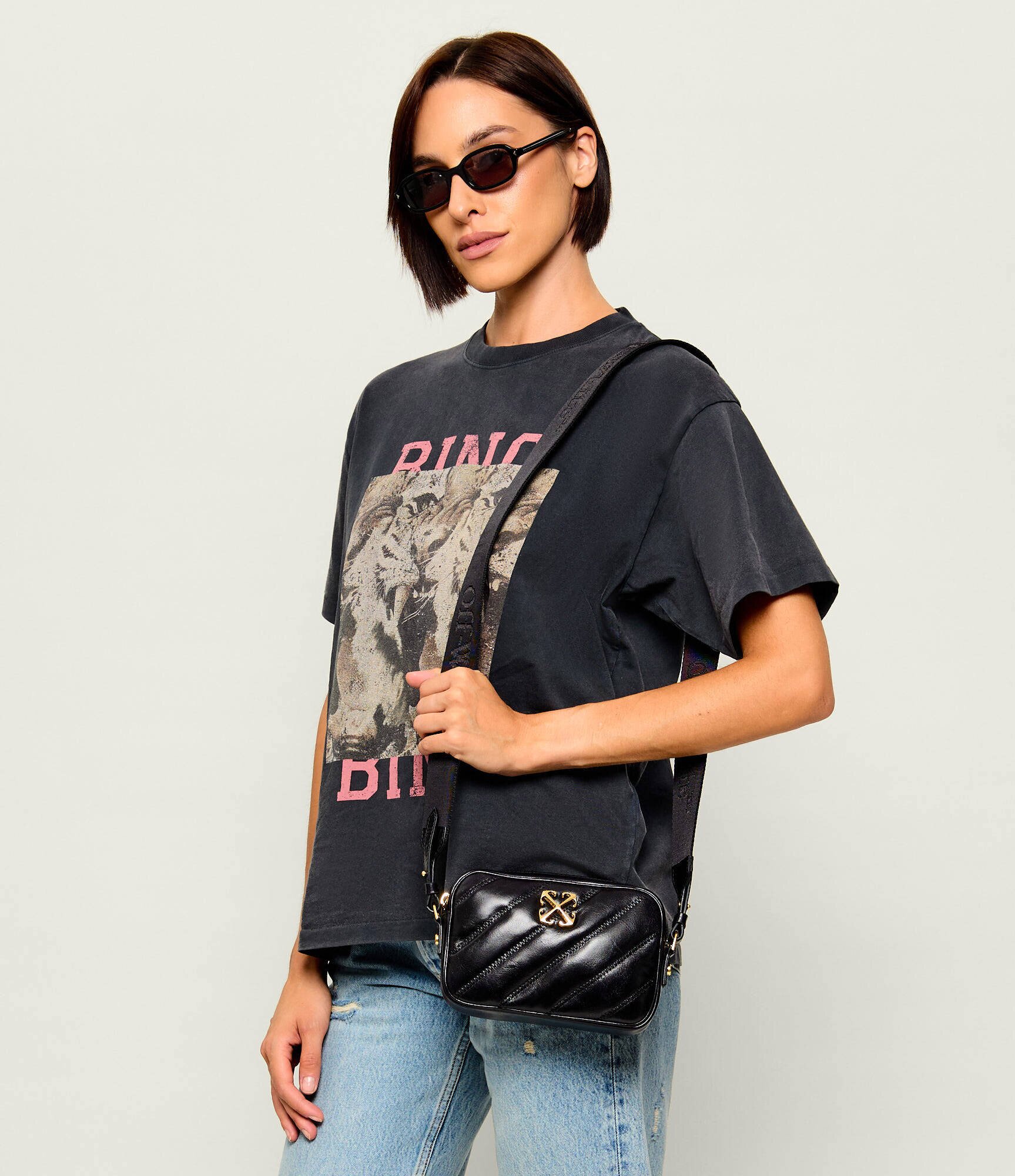 OFF-WHITE De piele geantă poștaș