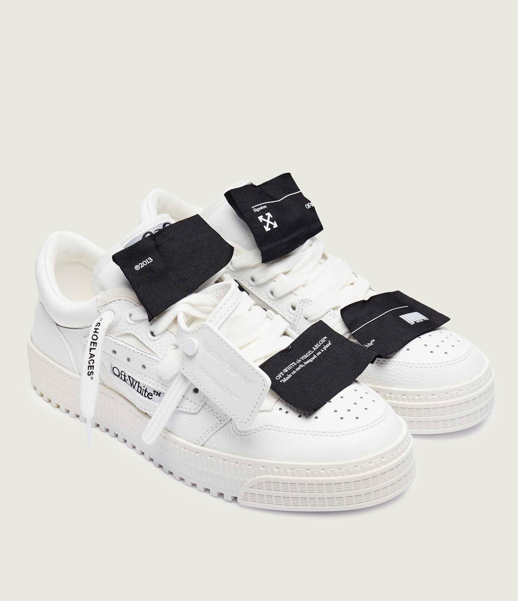 OFF-WHITE De piele sneakers LOW TOP 3.0 OFF COURT