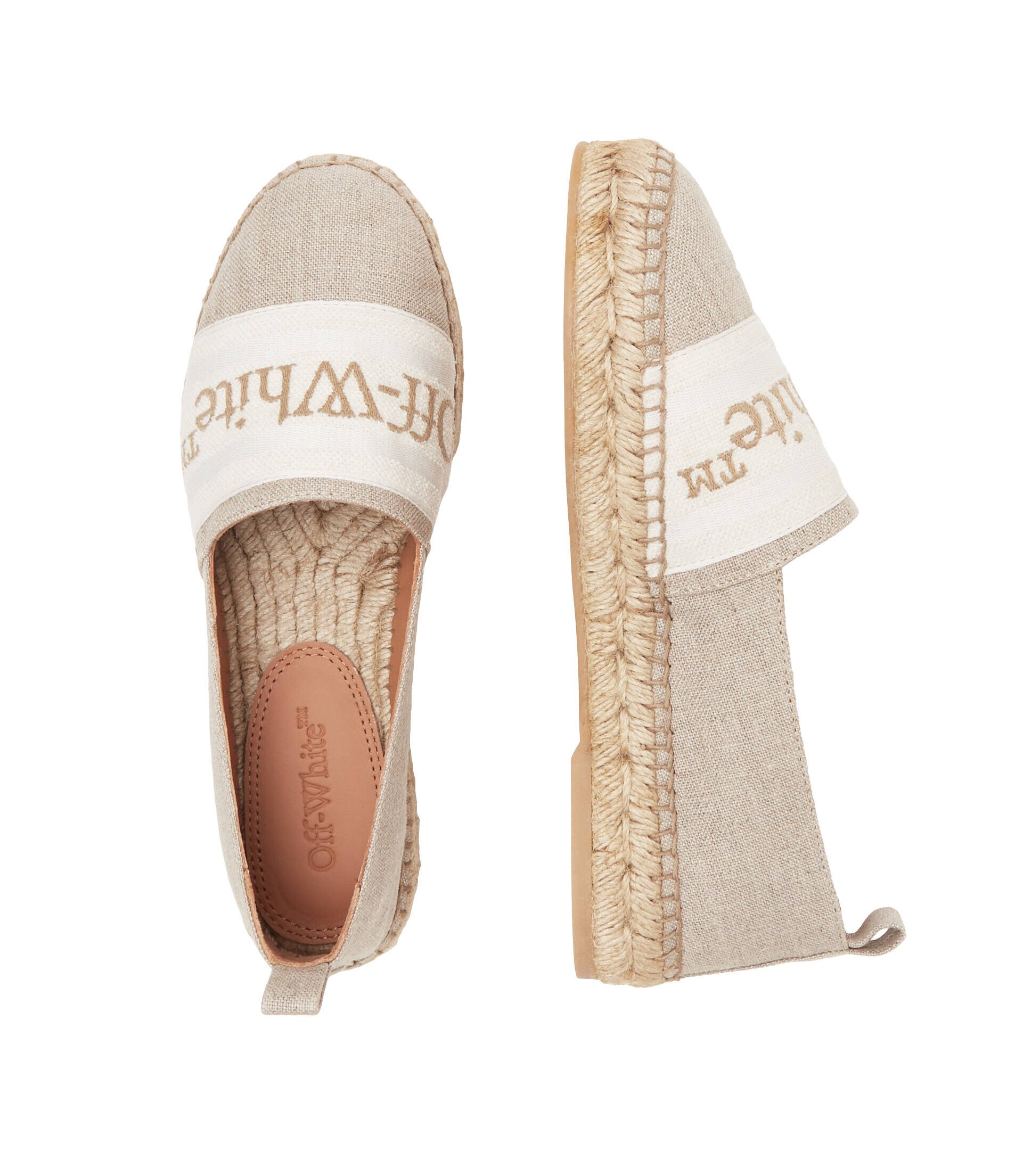 OFF-WHITE Espadrile cu adaos de piele