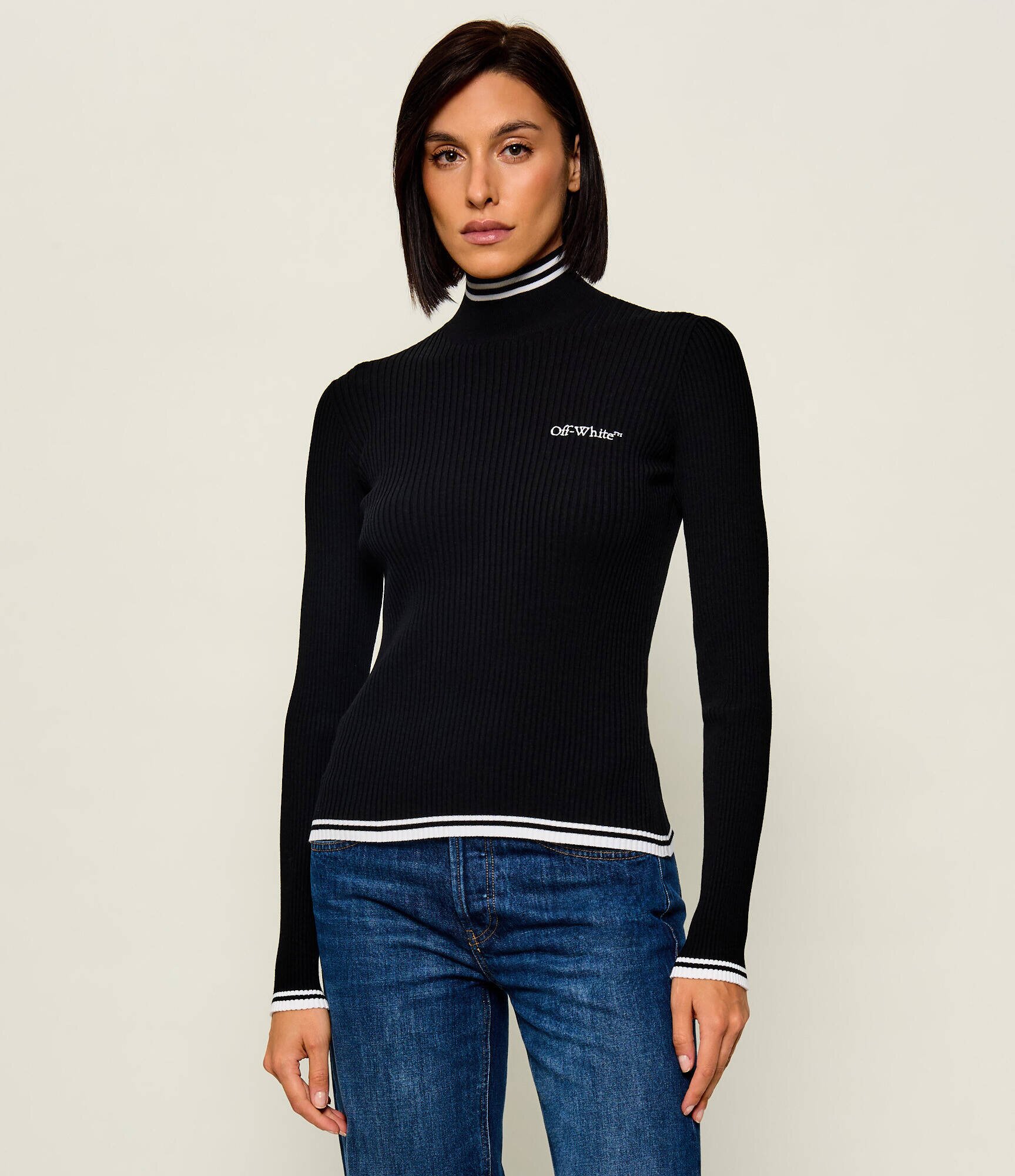 OFF-WHITE Guler înalt | Slim Fit
