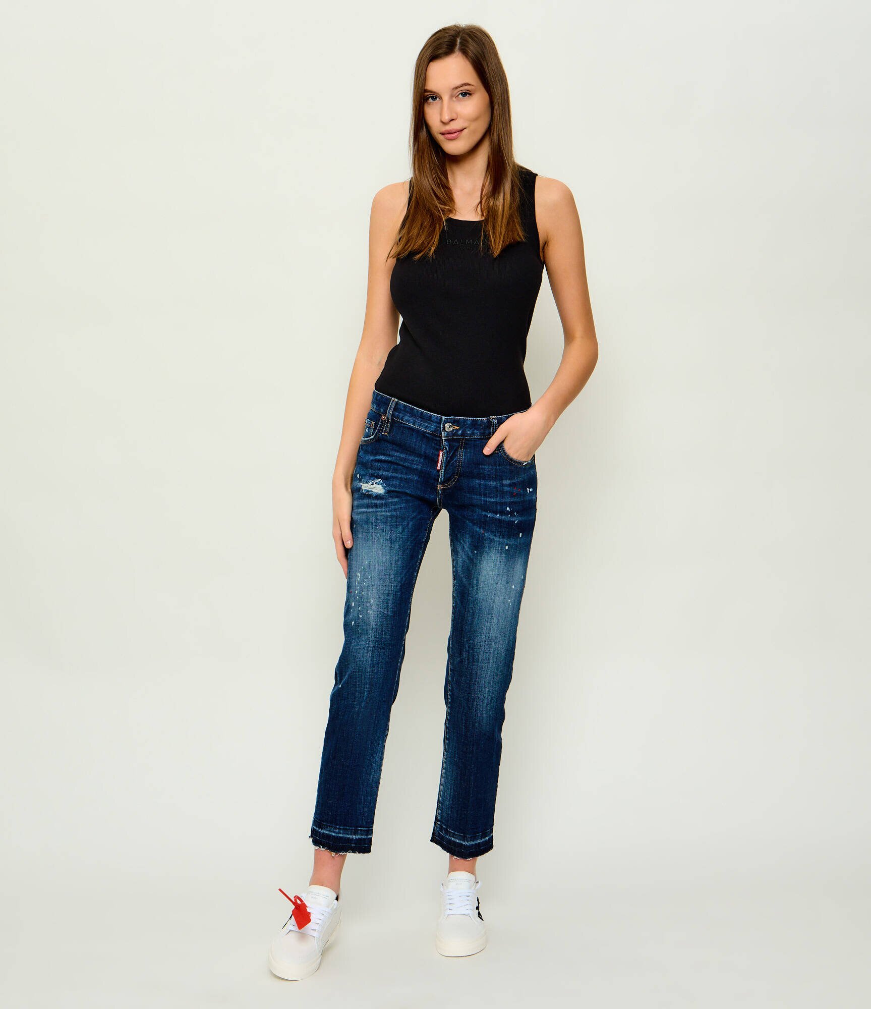 OFF-WHITE Teniși cu adaos de piele