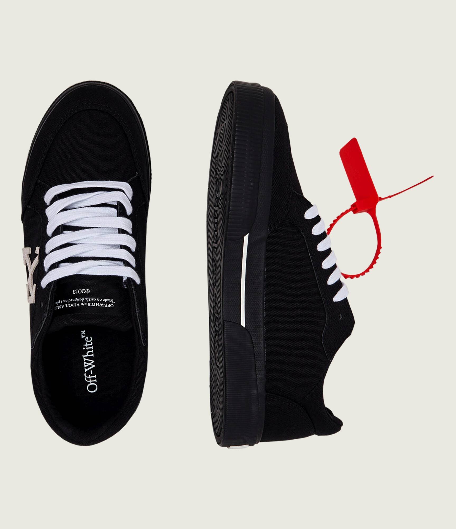 OFF-WHITE Teniși M-VULC LOW cu adaos de piele