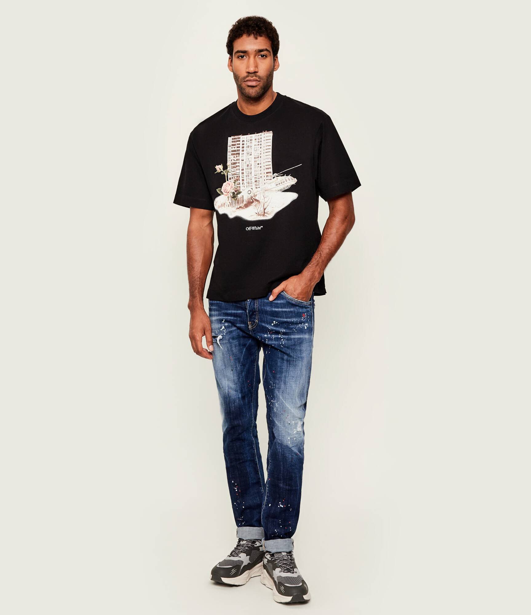 OFF-WHITE Tricou BUILDING SKATE | regular fit