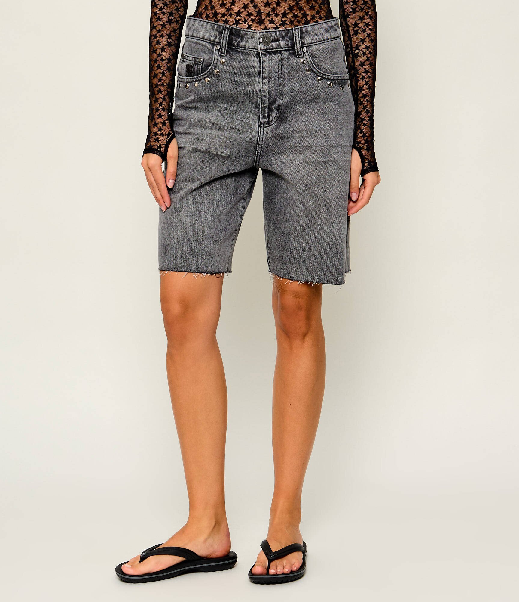 ONE TEASPOON De blugi bermude Le Cats | Loose fit | mid waist