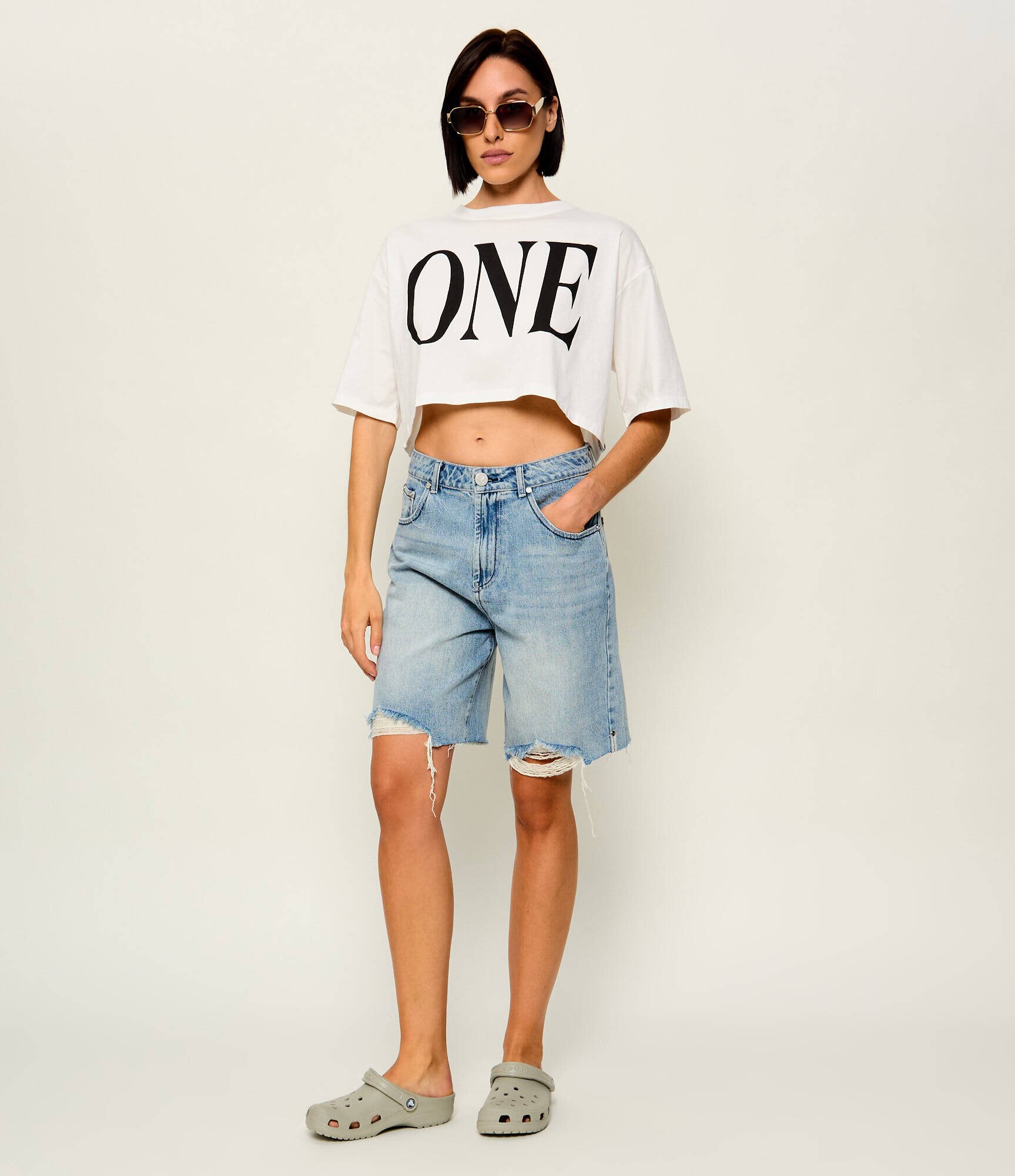 ONE TEASPOON De blugi bermude Rebel Rise | Loose fit | high waist