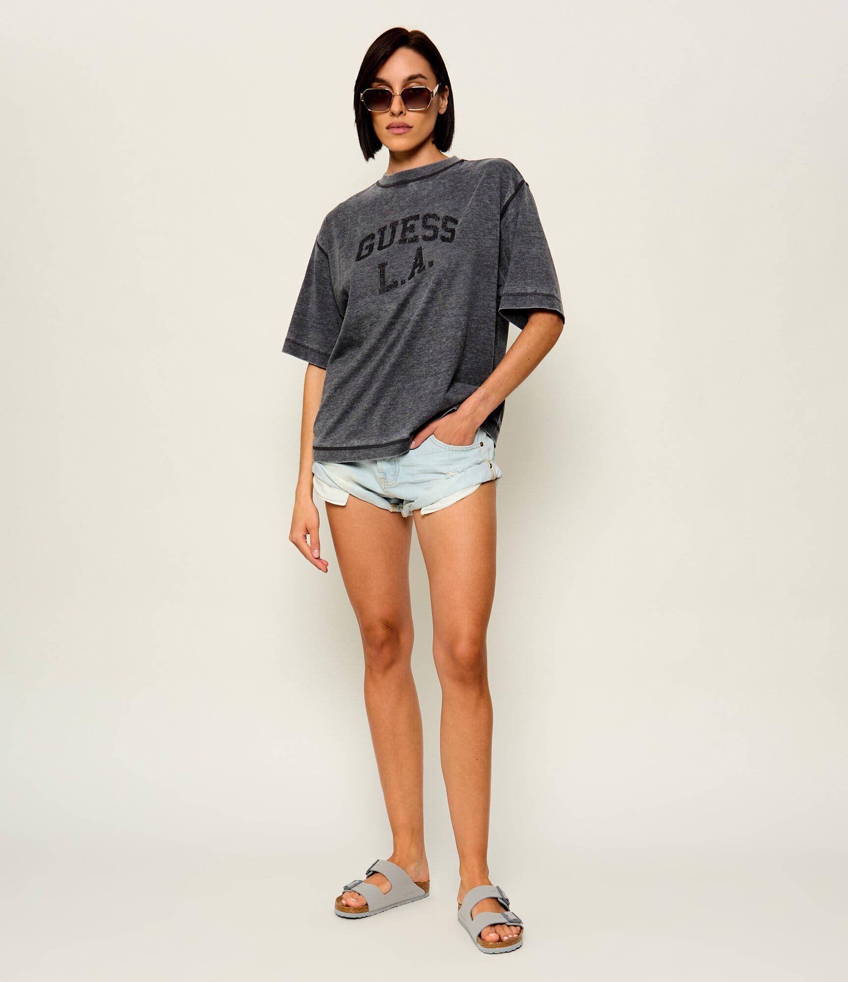 ONE TEASPOON De blugi pantaloni scurți Bandits | Loose fit | low waist