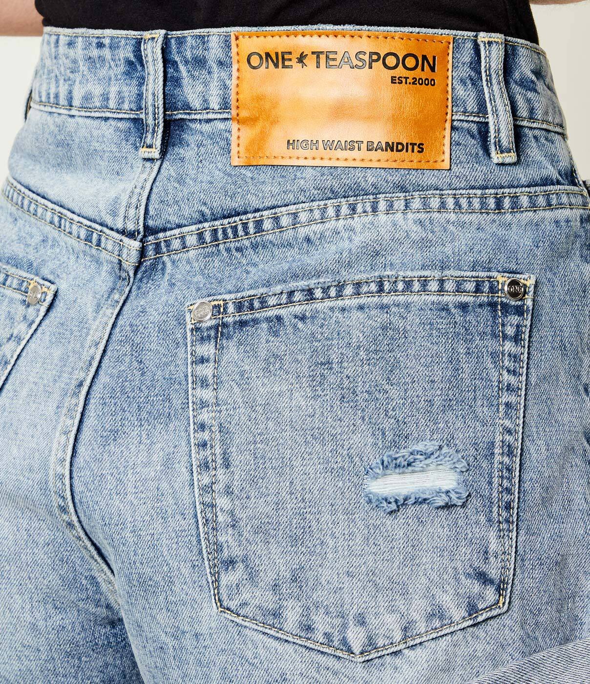 ONE TEASPOON De blugi pantaloni scurți BANDITS | Slim Fit | high waist