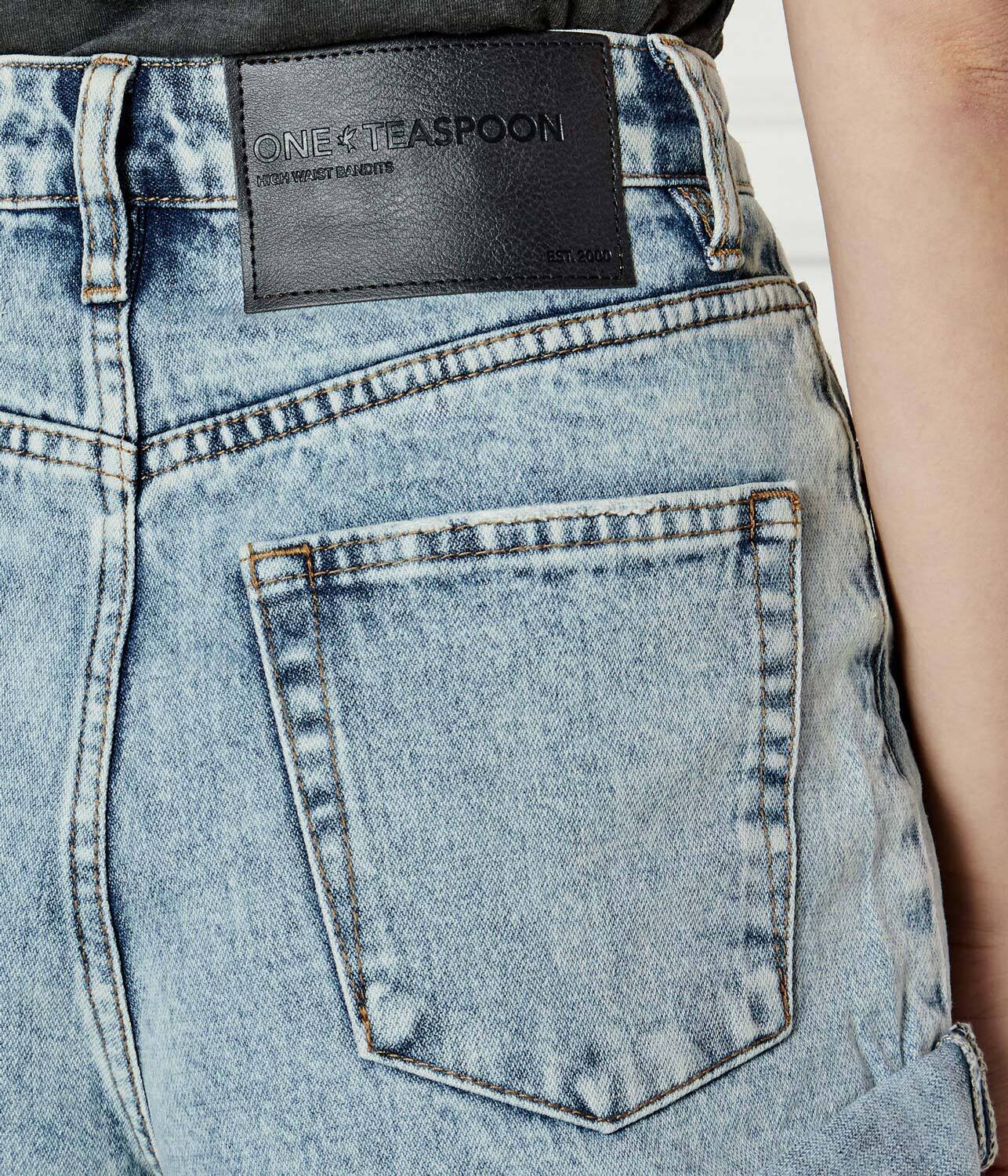 ONE TEASPOON De blugi pantaloni scurți BANDITS | Slim Fit | high waist