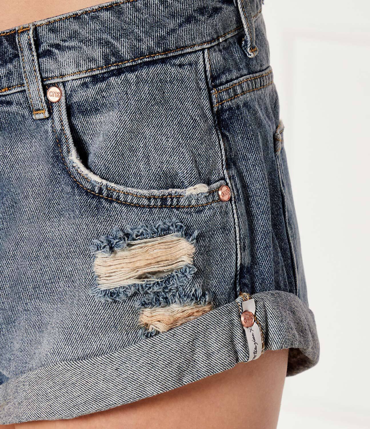 ONE TEASPOON De blugi pantaloni scurți COLORADO BANDITS | Regular Fit | low waist