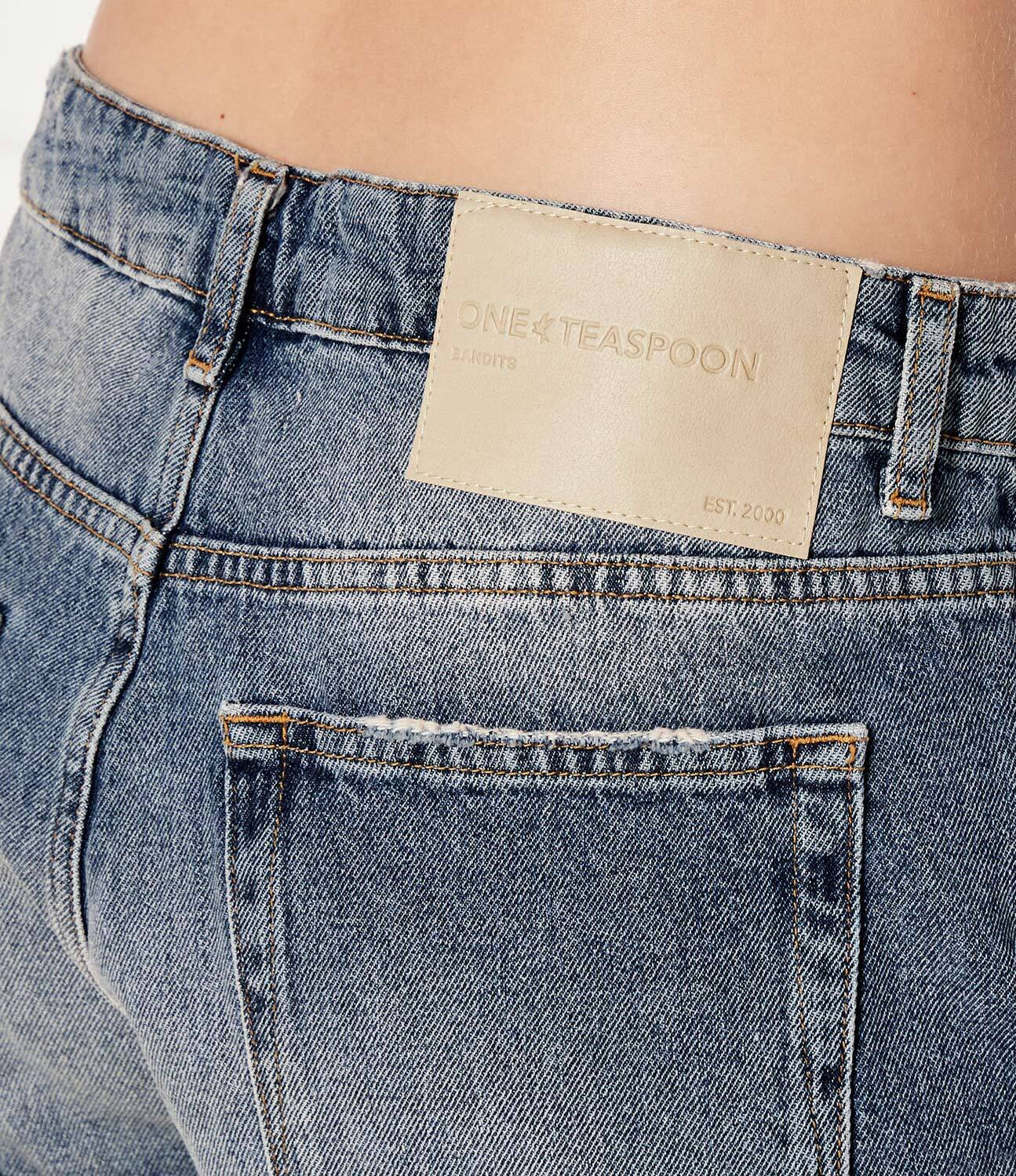 ONE TEASPOON De blugi pantaloni scurți COLORADO BANDITS | Regular Fit | low waist
