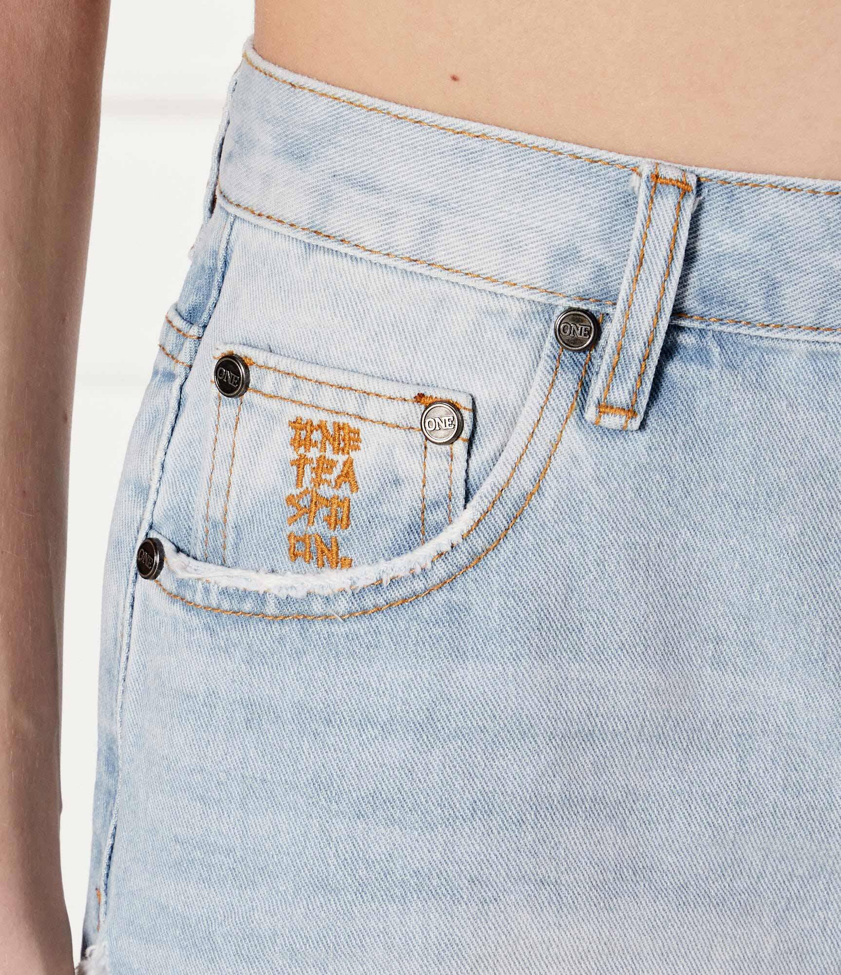 ONE TEASPOON De blugi pantaloni scurți Frankies | Boyfriend fit | low waist