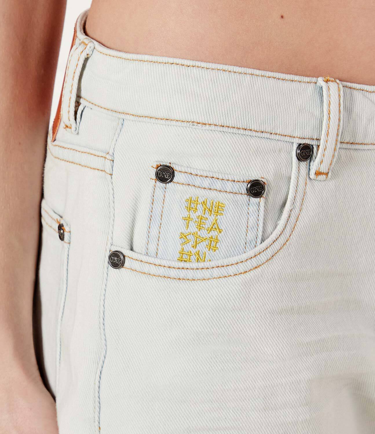 ONE TEASPOON De blugi pantaloni scurți LE CATS | Relaxed fit