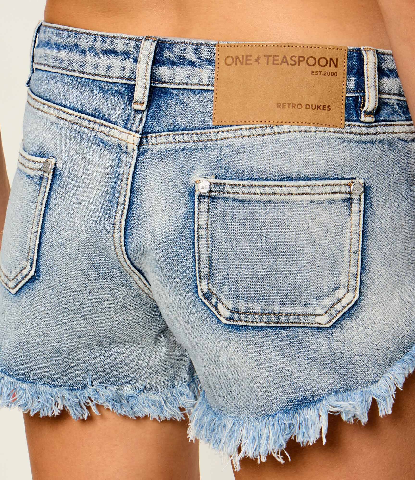 ONE TEASPOON De blugi pantaloni scurți Retro Dukes | regular fit | low waist