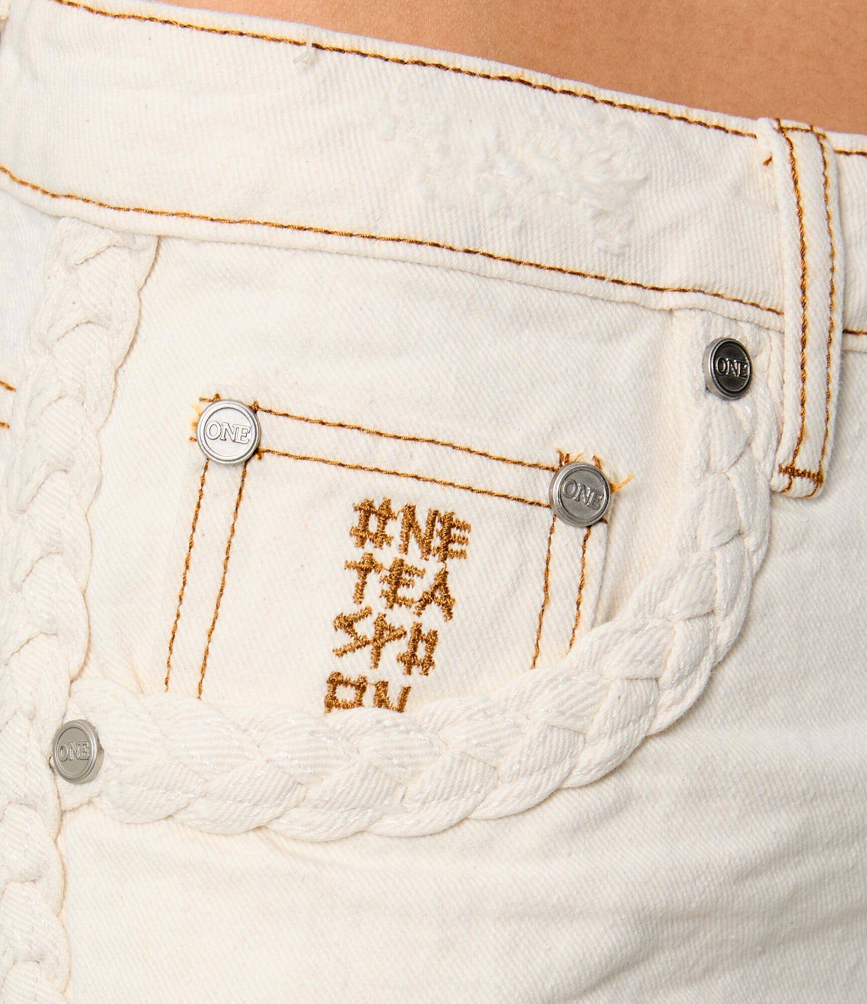 ONE TEASPOON De blugi pantaloni scurți Truckers | Loose fit | mid waist