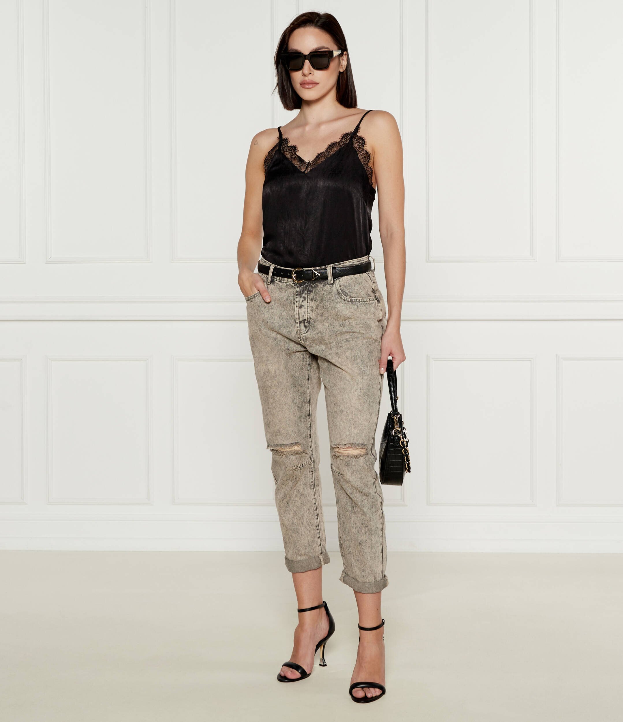 ONE TEASPOON De satin tricou | Relaxed fit
