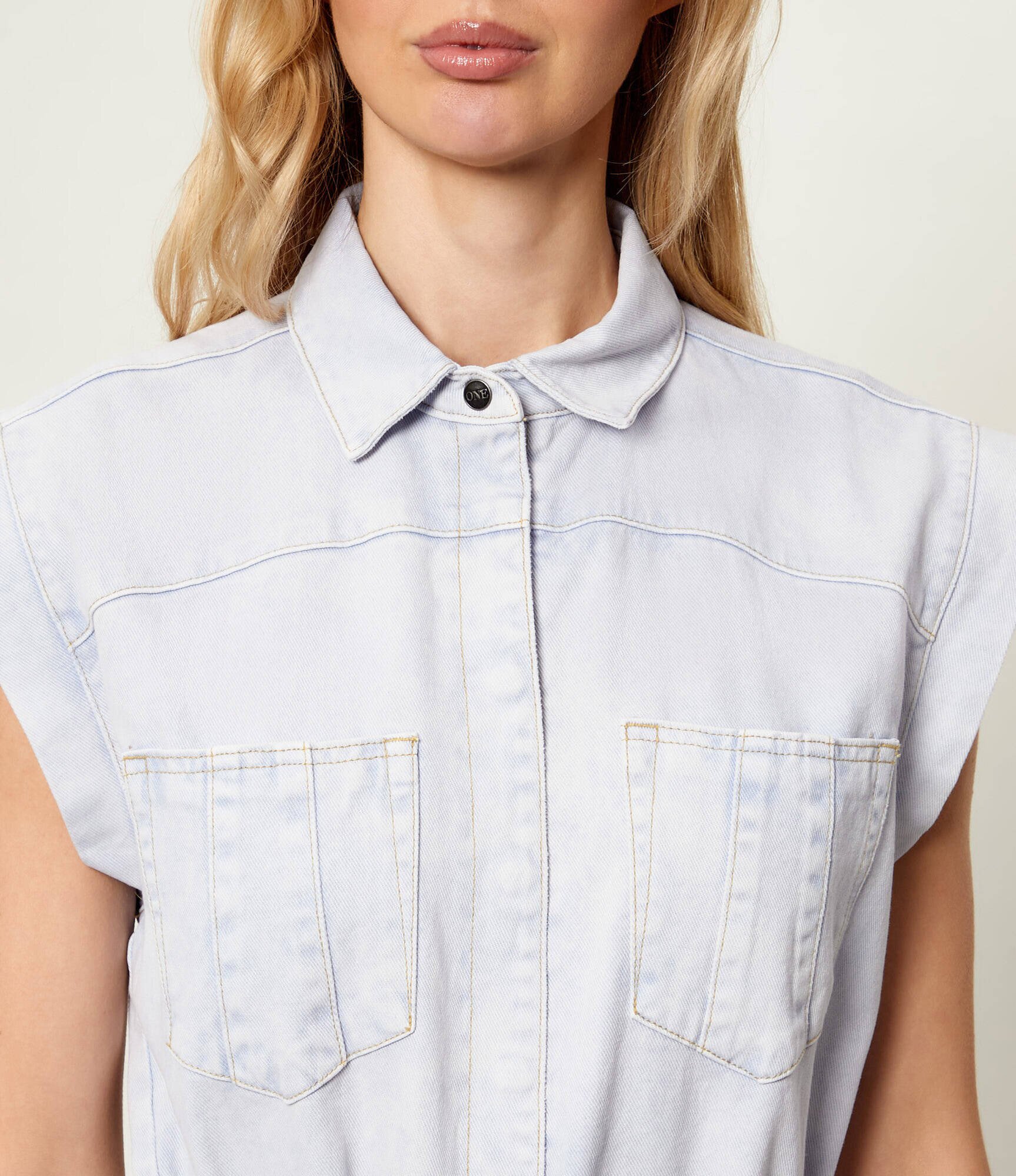 ONE TEASPOON Denim salopetă BANDIT AVIATOR MINI | regular fit