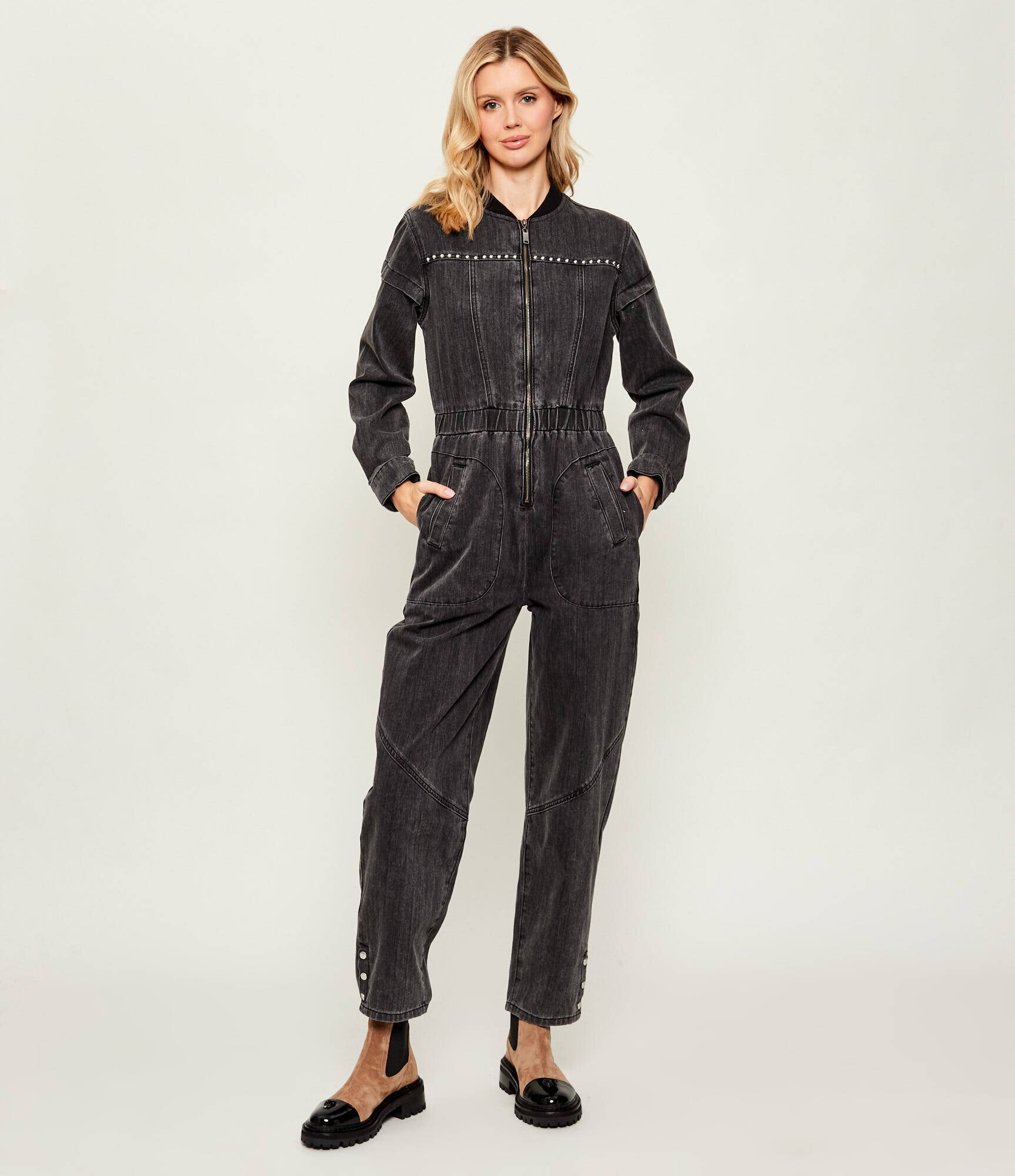 ONE TEASPOON Denim salopetă CALLIE AVIATOR | regular fit