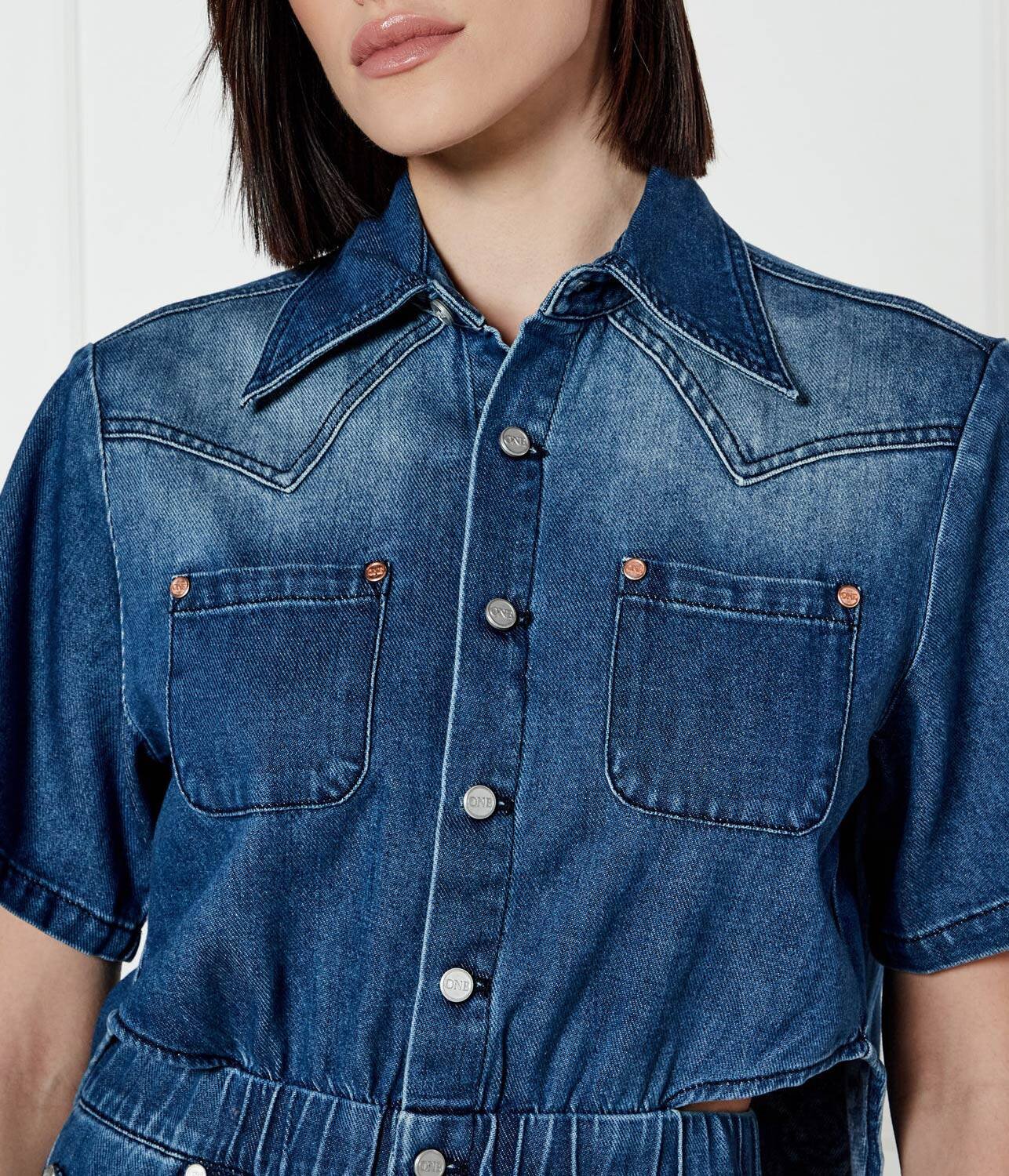 ONE TEASPOON Denim salopetă ROSEWOOD TAYLOR | Regular Fit