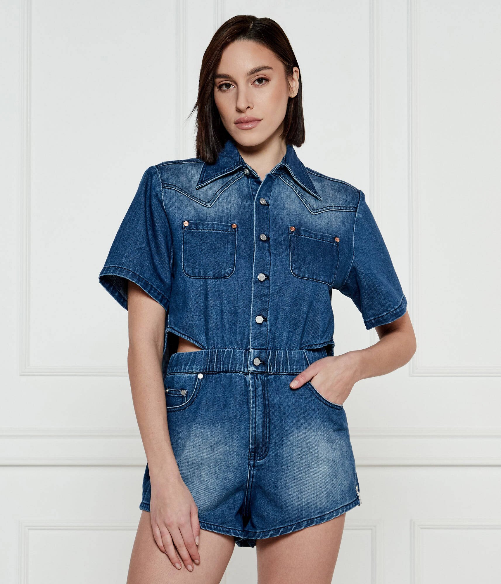ONE TEASPOON Denim salopetă ROSEWOOD TAYLOR | Regular Fit