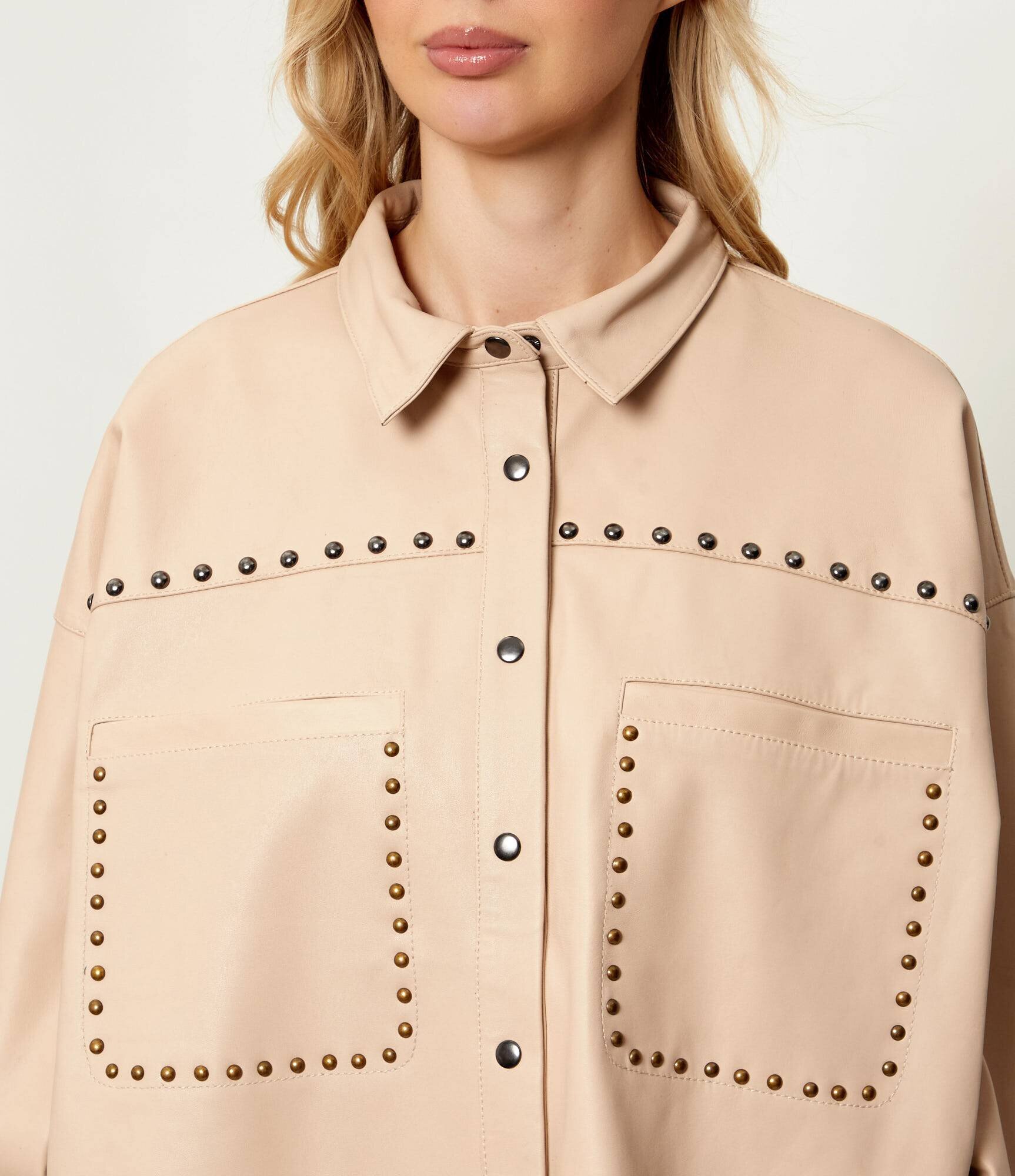 ONE TEASPOON Geacă de piele DARIA | Relaxed fit