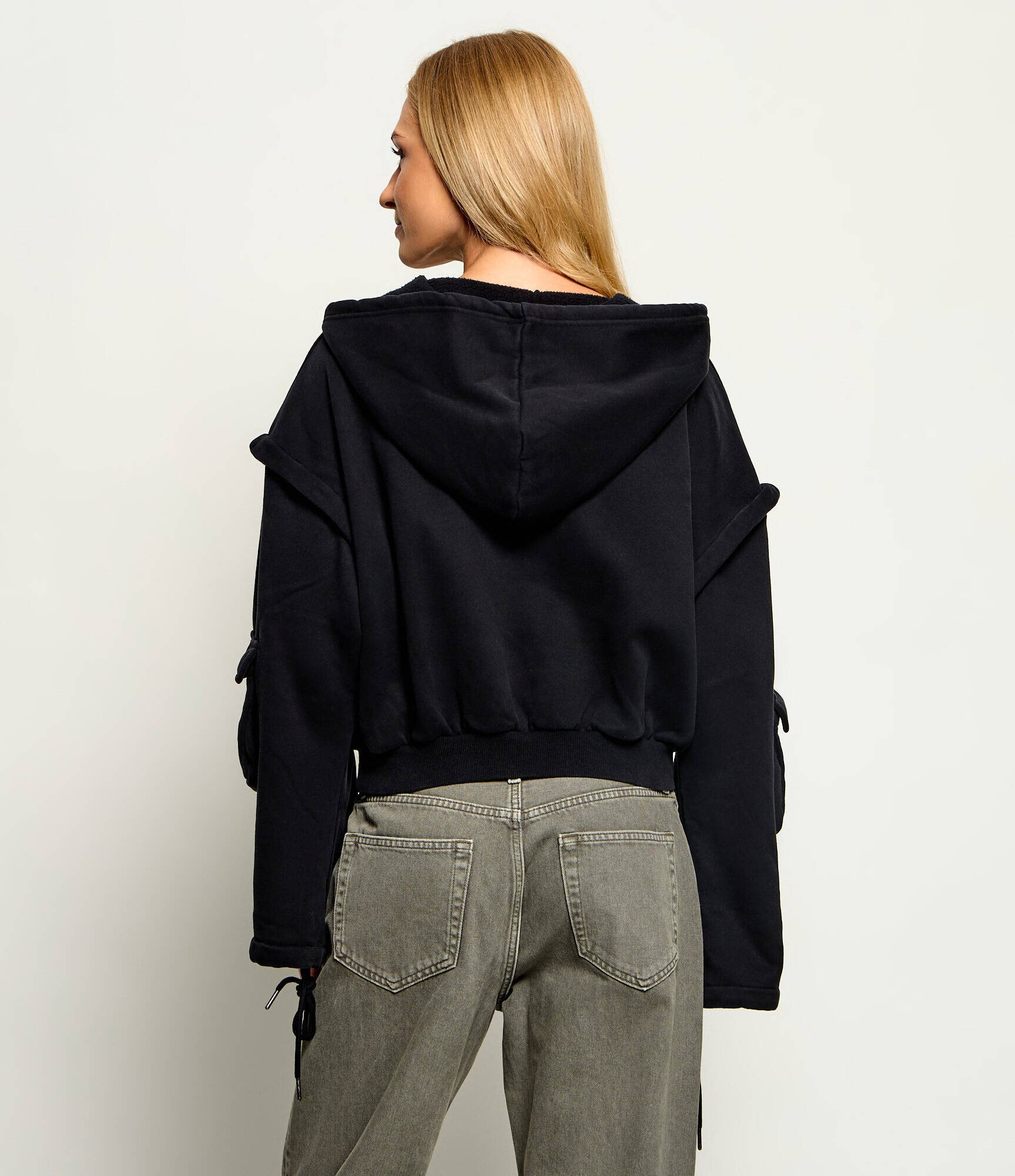ONE TEASPOON Hanorac 2 în 1 Puff Power | Cropped Fit