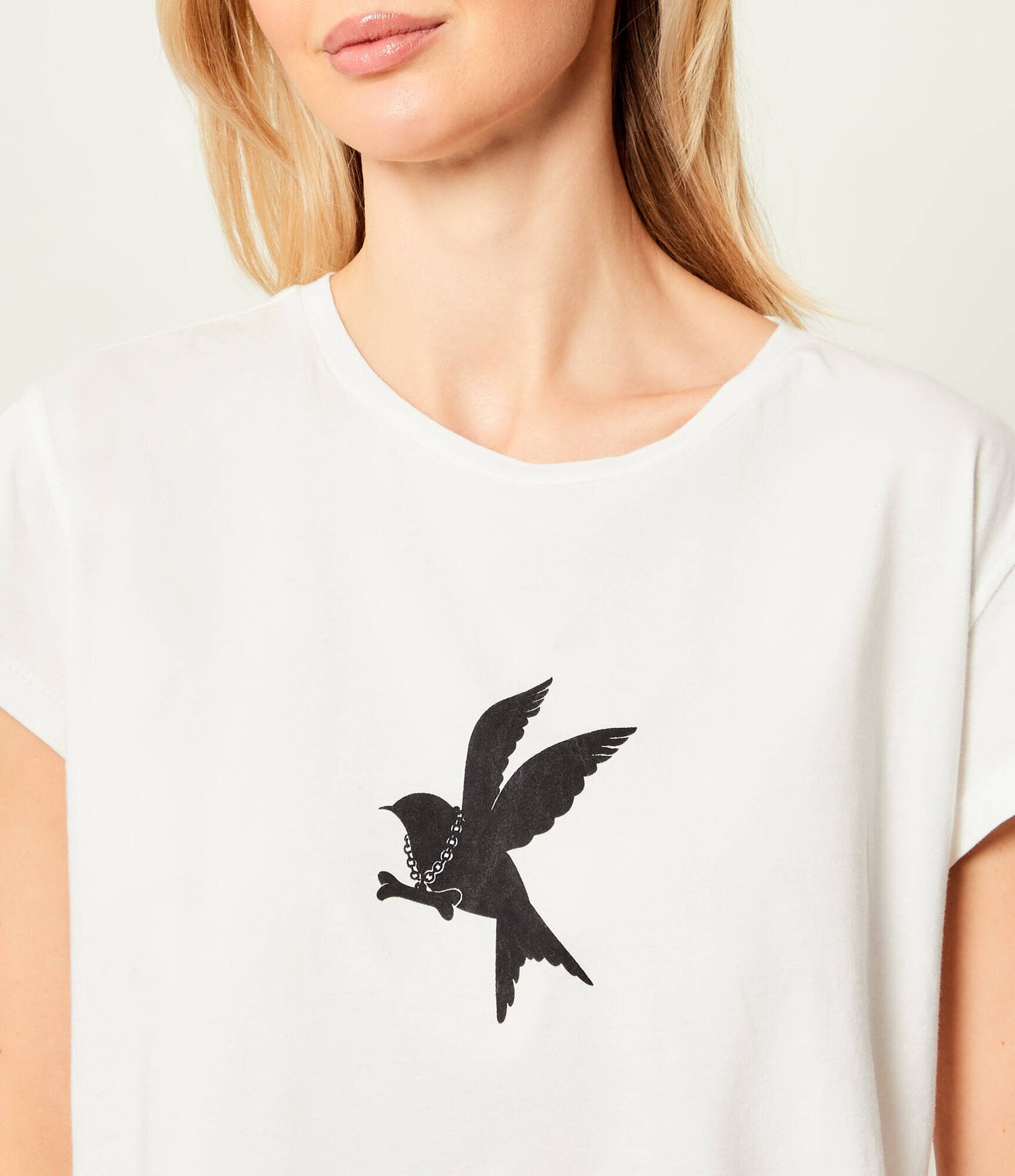ONE TEASPOON Tricou CLASSIC BIRD | Relaxed fit