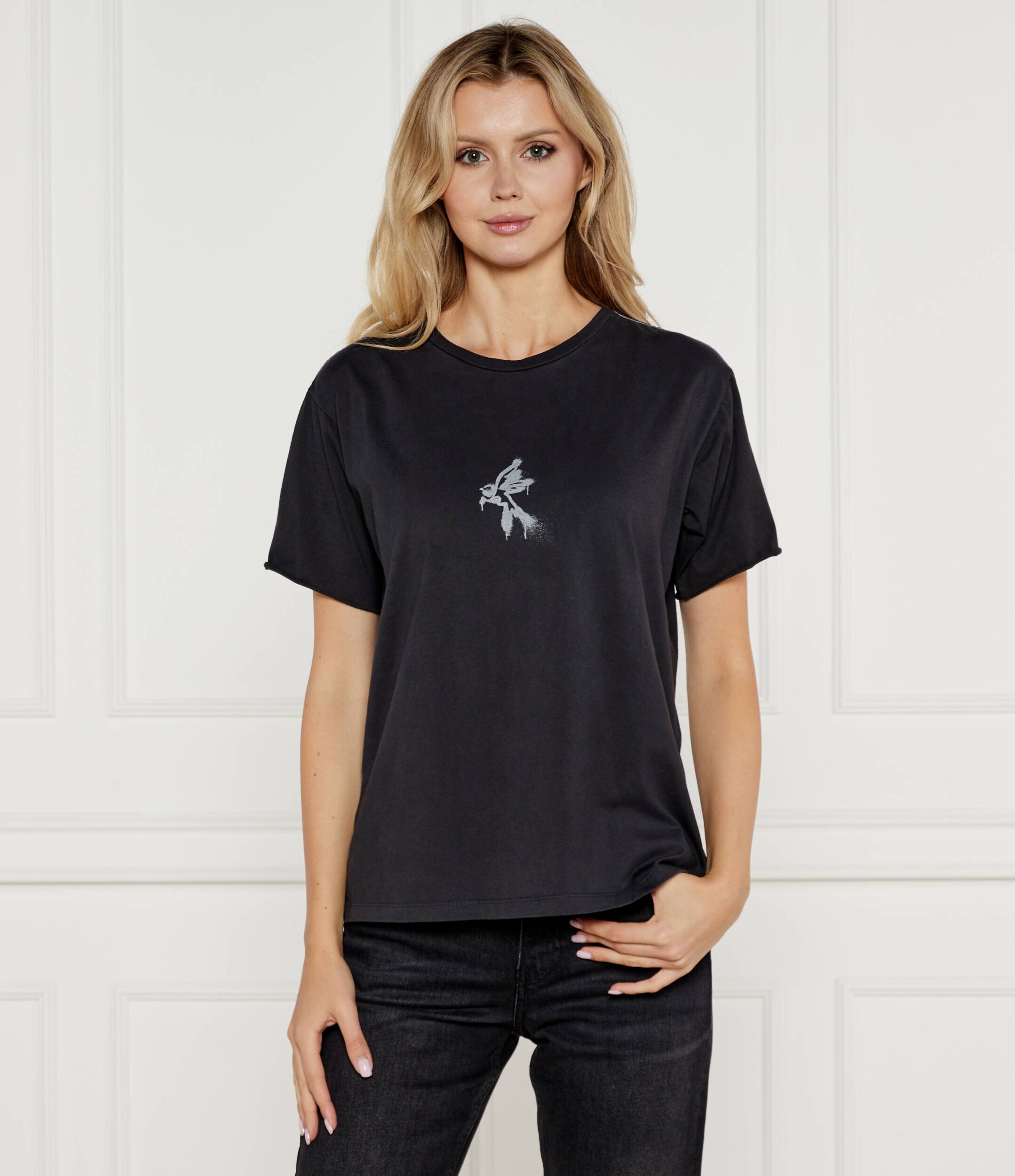ONE TEASPOON Tricou GRAFFITI BIRD | Regular Fit