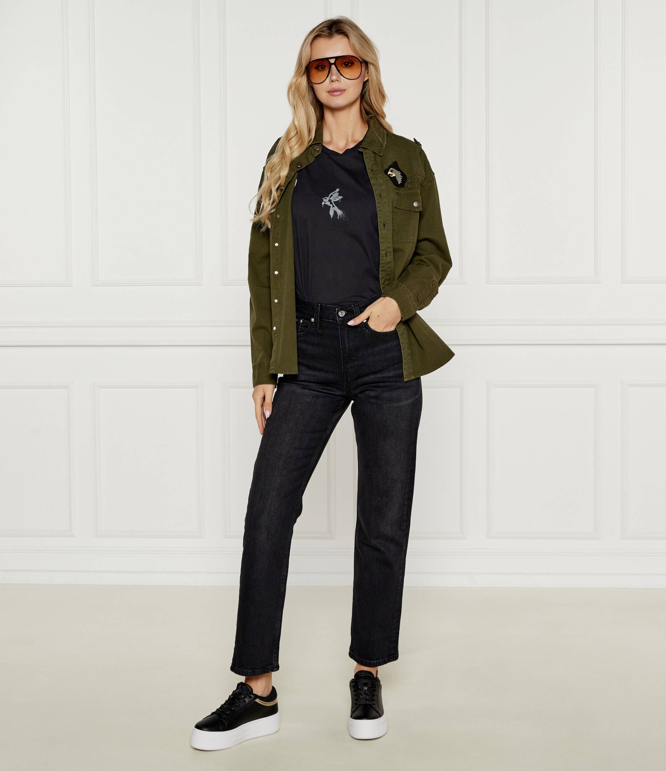 ONE TEASPOON Tricou GRAFFITI BIRD | Regular Fit