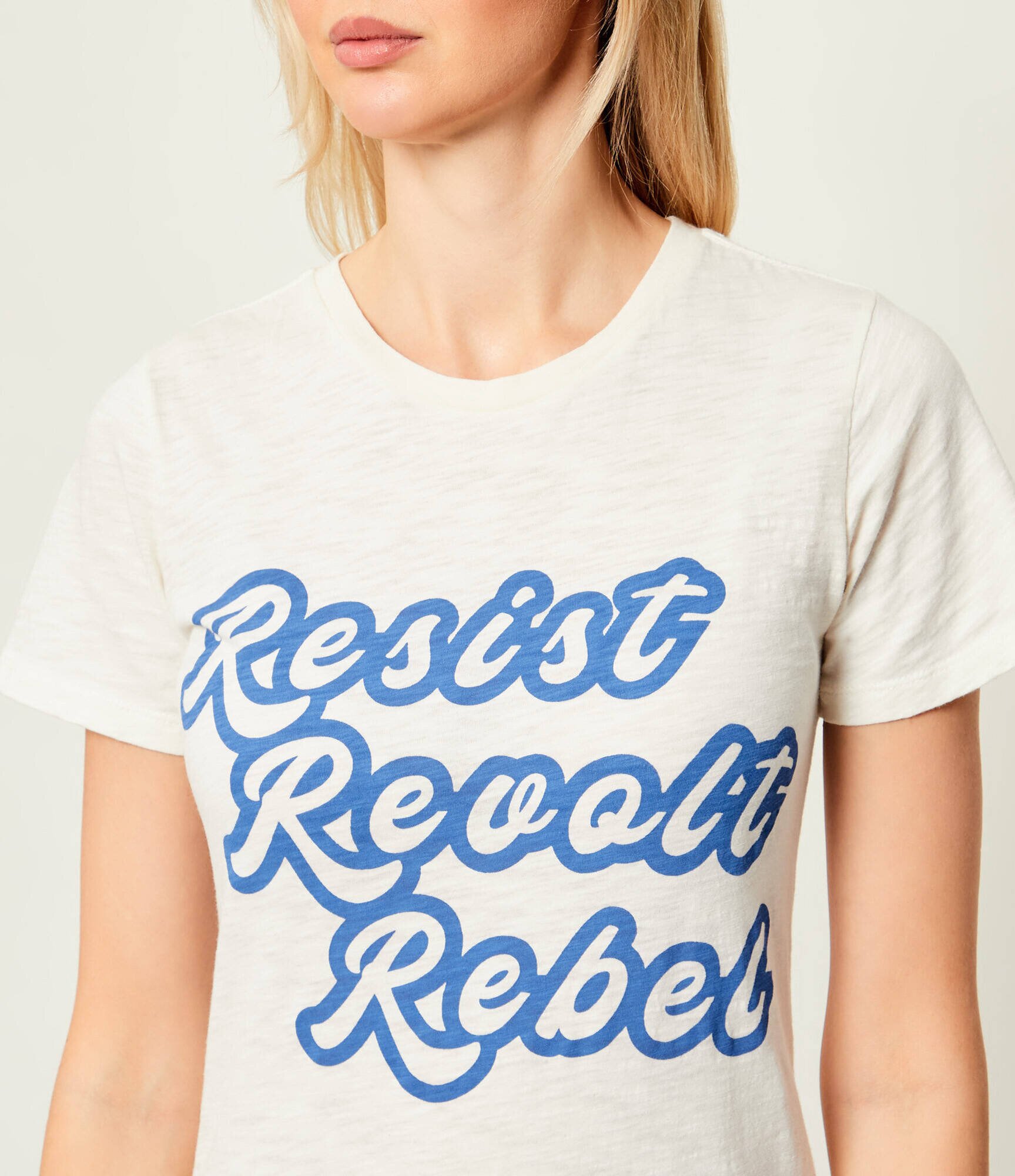 ONE TEASPOON Tricou RESIST REVOLT REBEL | Relaxed fit