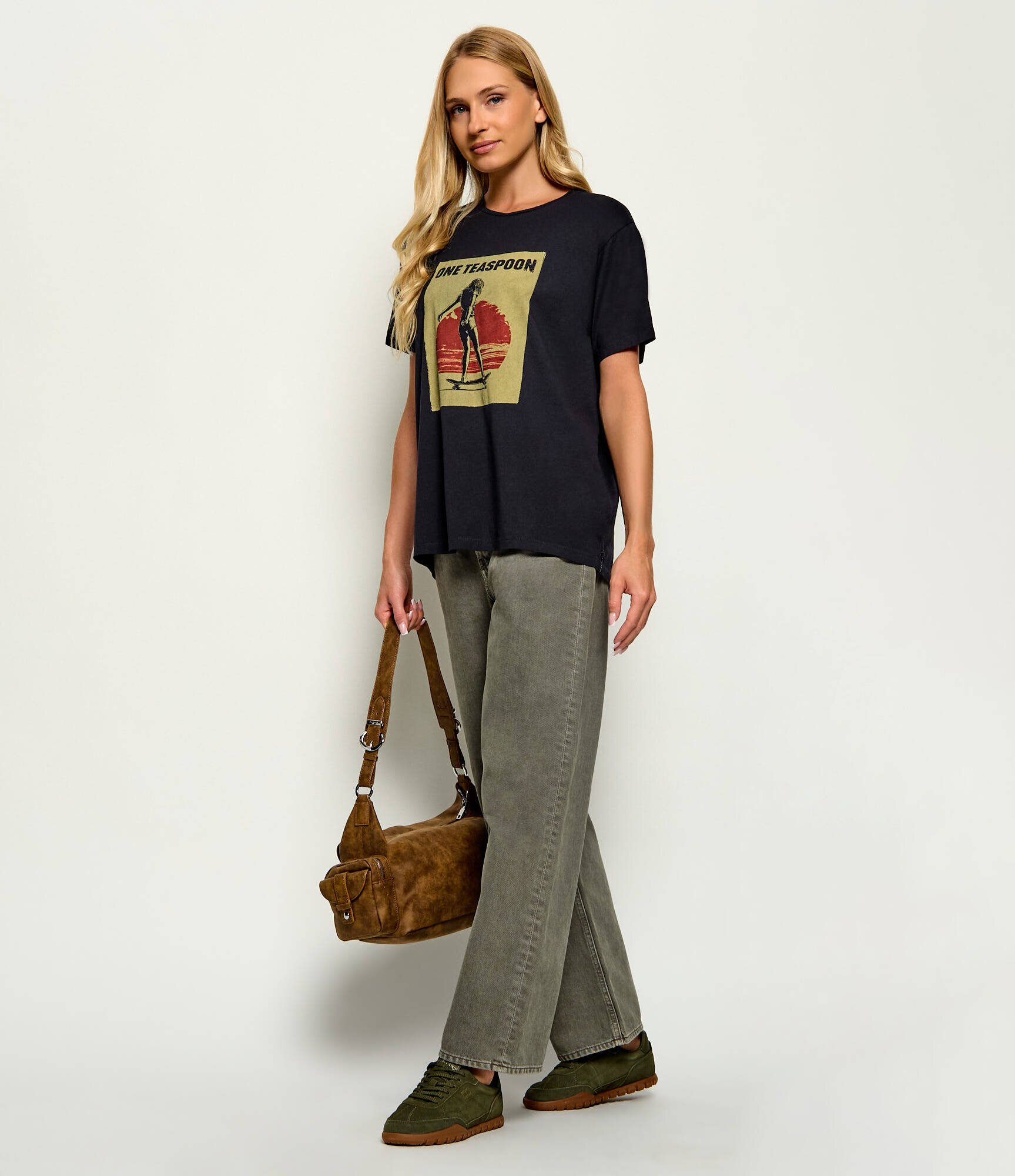 ONE TEASPOON Tricou Skater Girl | Oversize fit