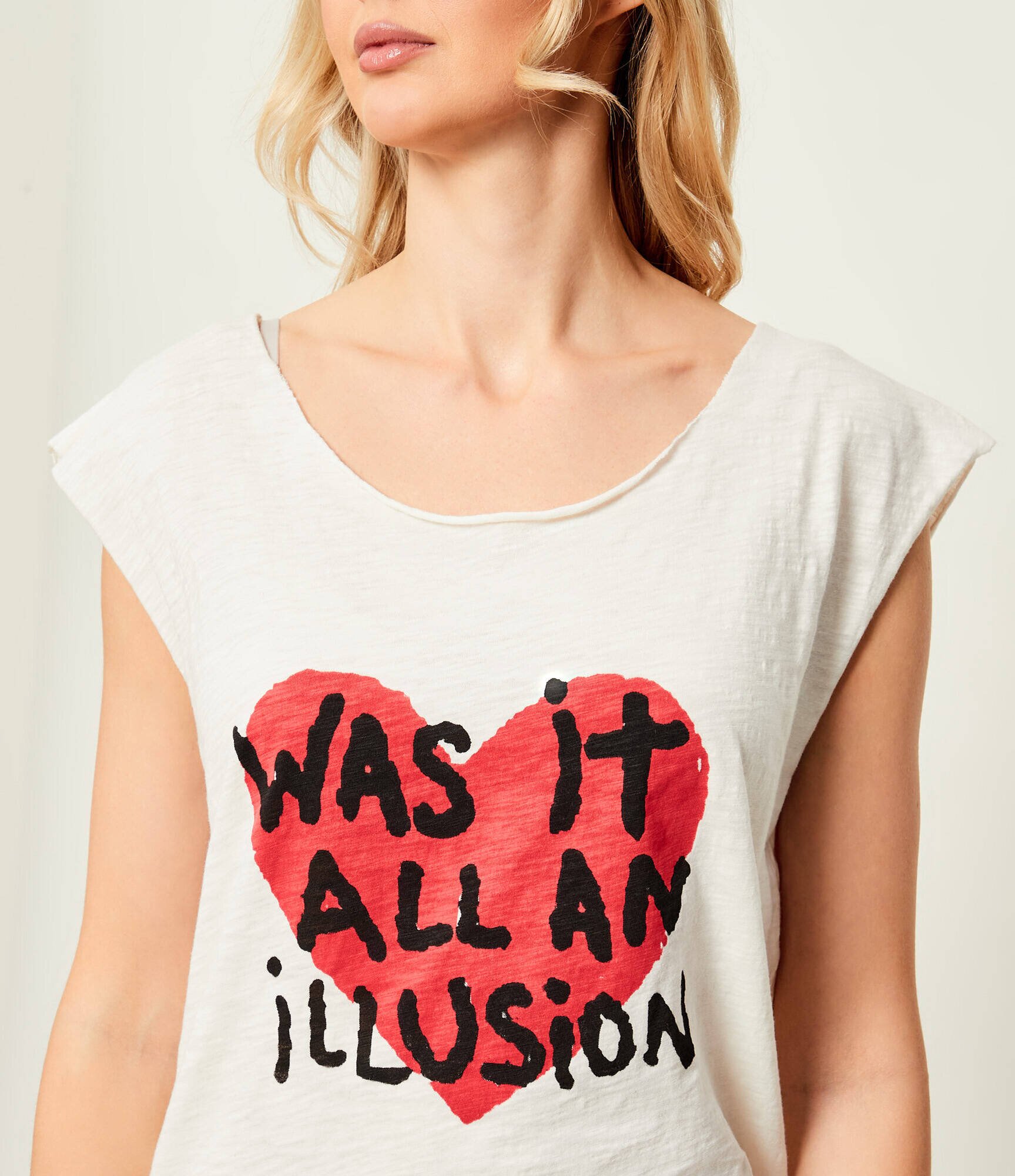 ONE TEASPOON Tricou WAS IT ALL AN ILLUSION | Relaxed fit