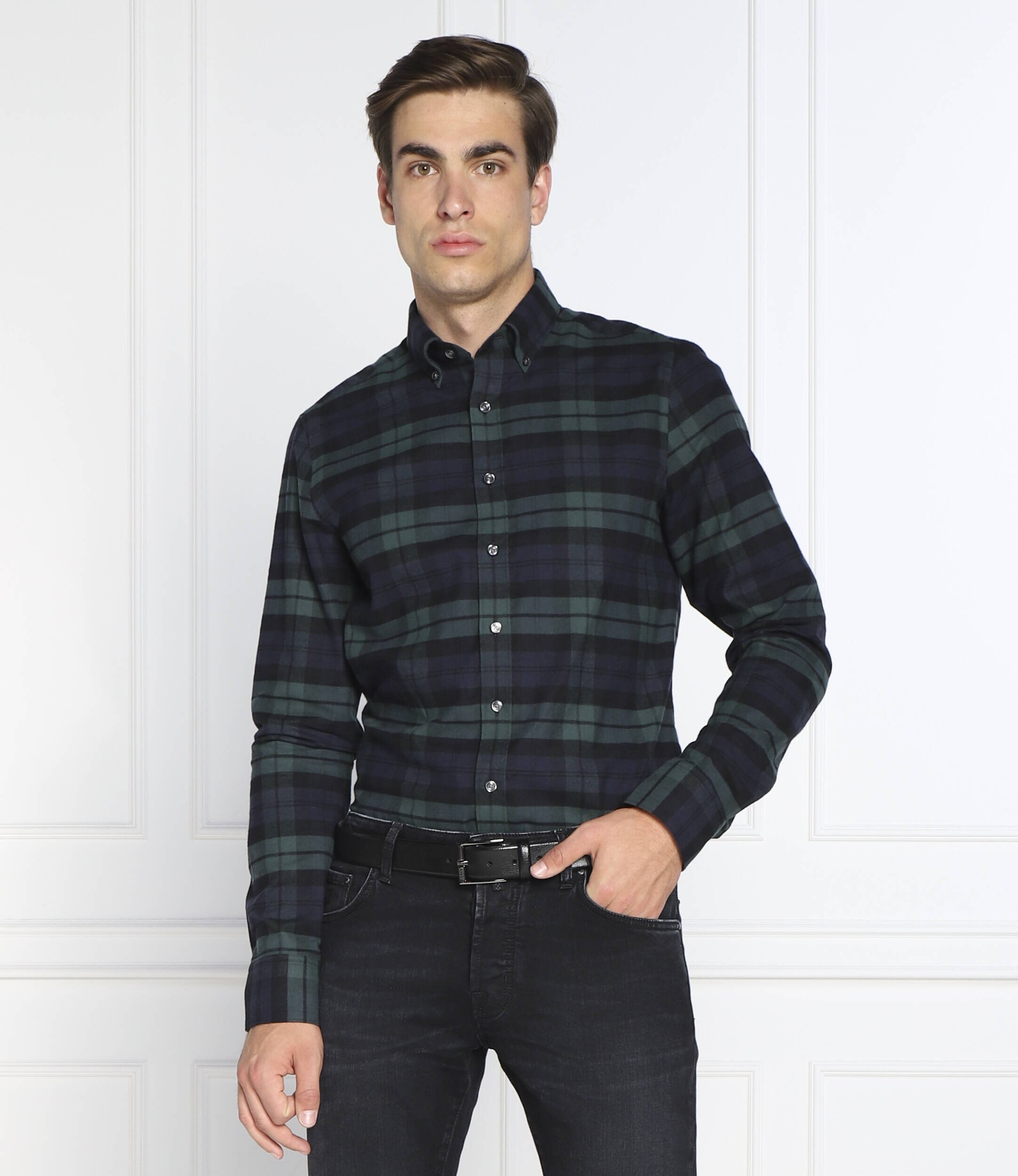 Oscar Jacobson Cămașă Brushed | Slim Fit
