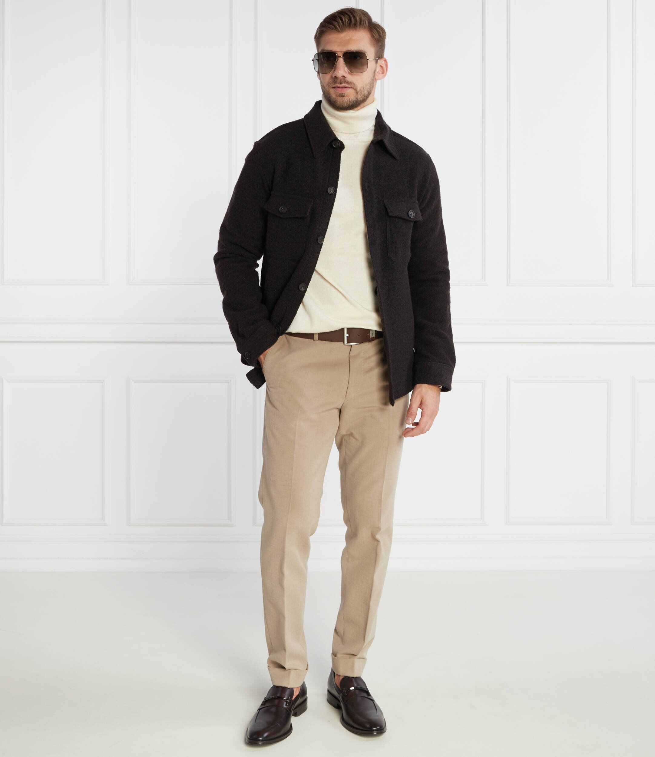 Oscar Jacobson Cămașă Maverick Jacket | regular fit cu adaos de lână