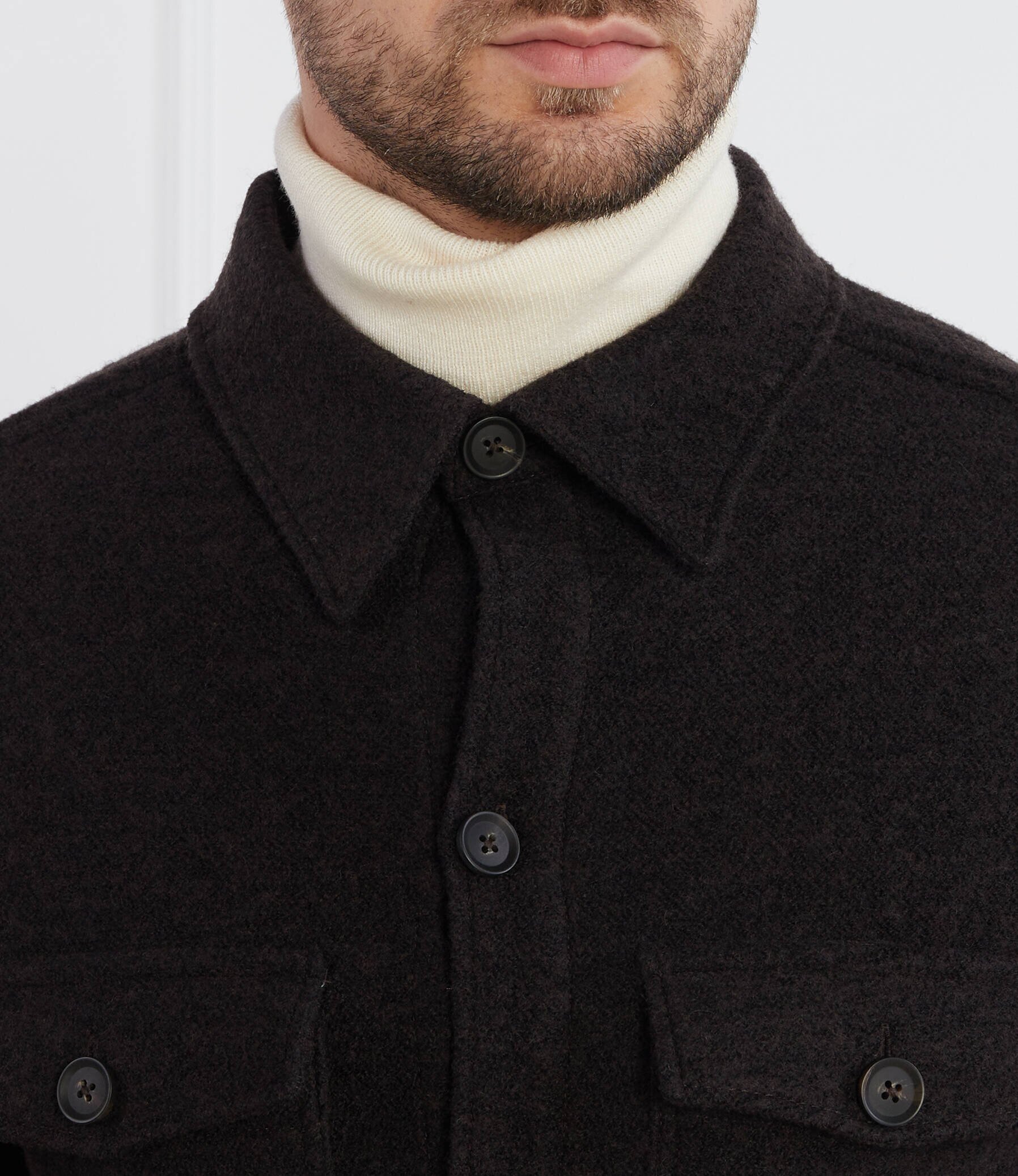 Oscar Jacobson Cămașă Maverick Jacket | regular fit cu adaos de lână