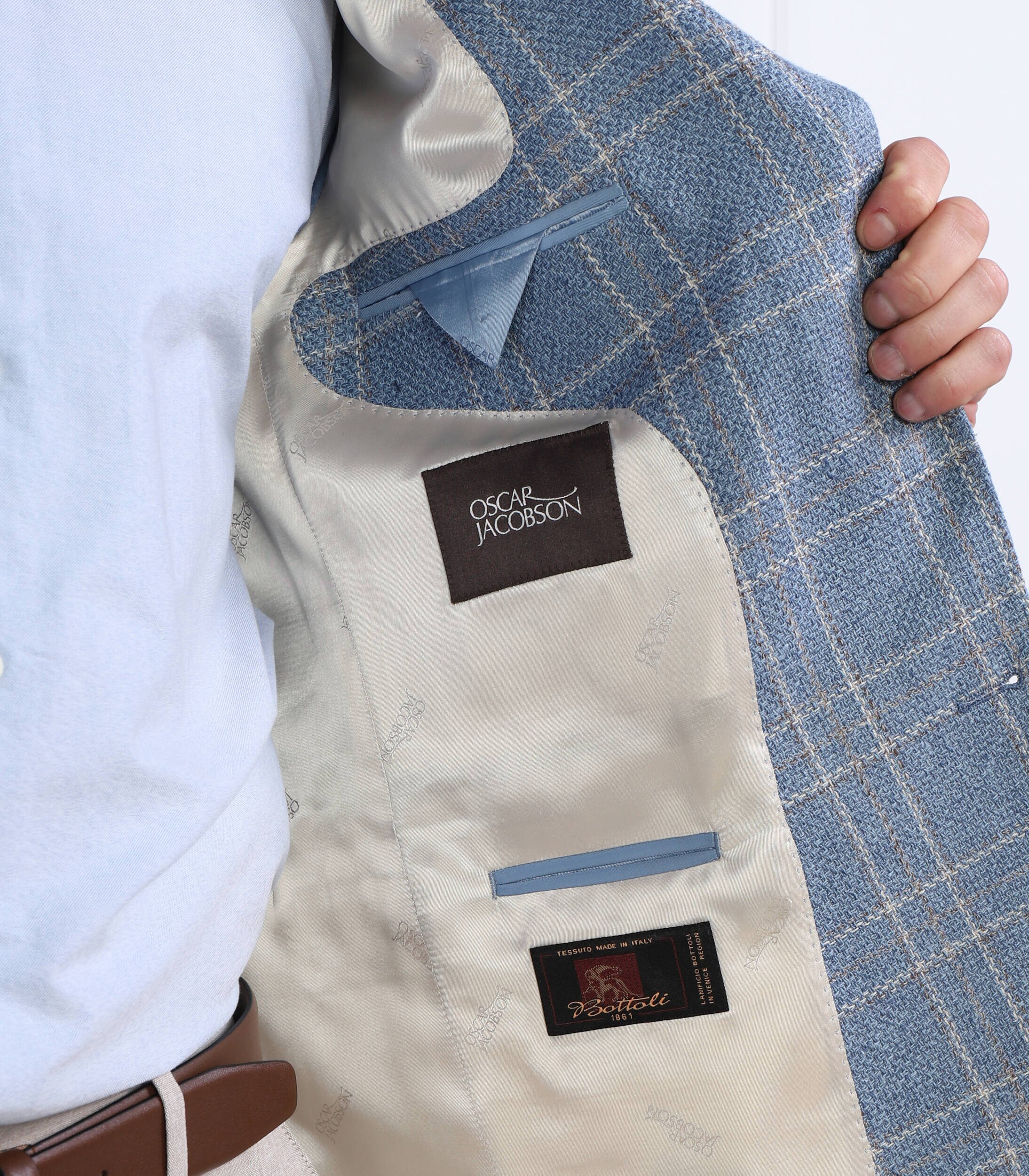 Oscar Jacobson De in sacou Fogerty Blazer | Slim Fit cu adaos de mătase