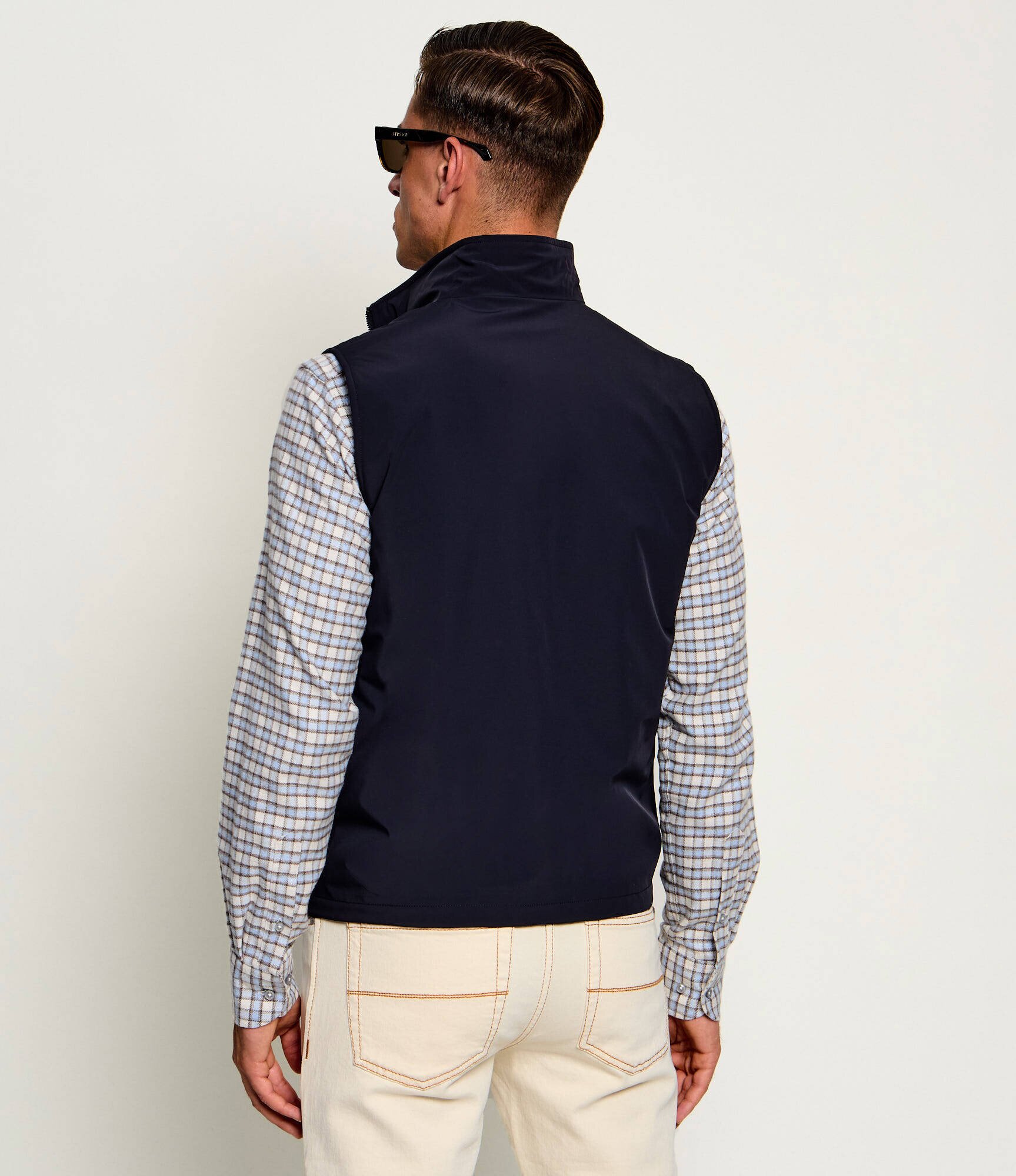 Oscar Jacobson De lână cu două fețe vestă | regular fit
