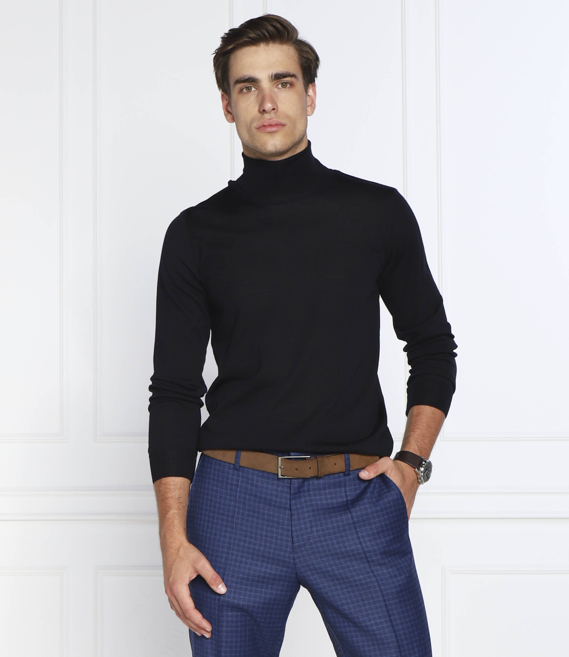 Oscar Jacobson de lână maletă cole rollneck | regular fit