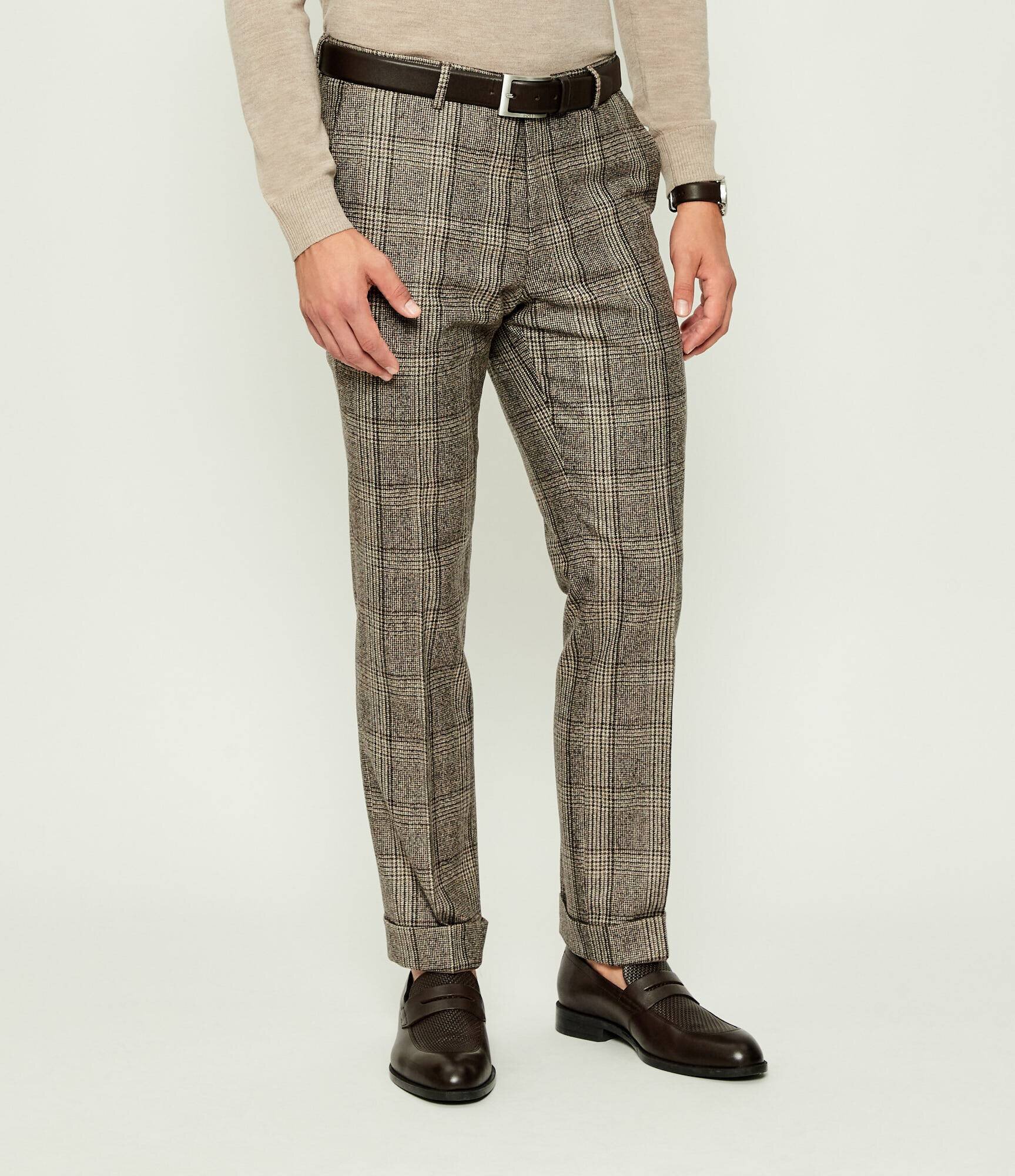 Oscar Jacobson De lână pantaloni chino Dandy | regular fit