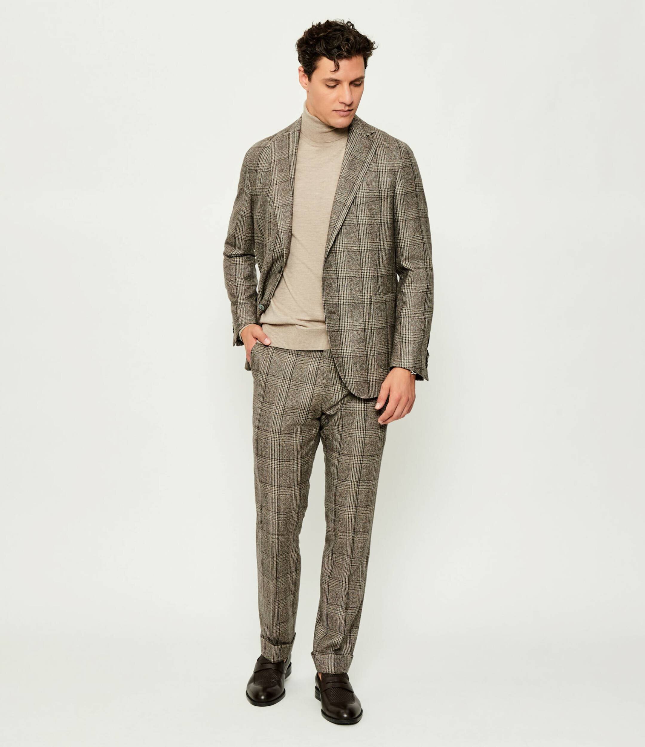 Oscar Jacobson De lână pantaloni chino Dandy | regular fit