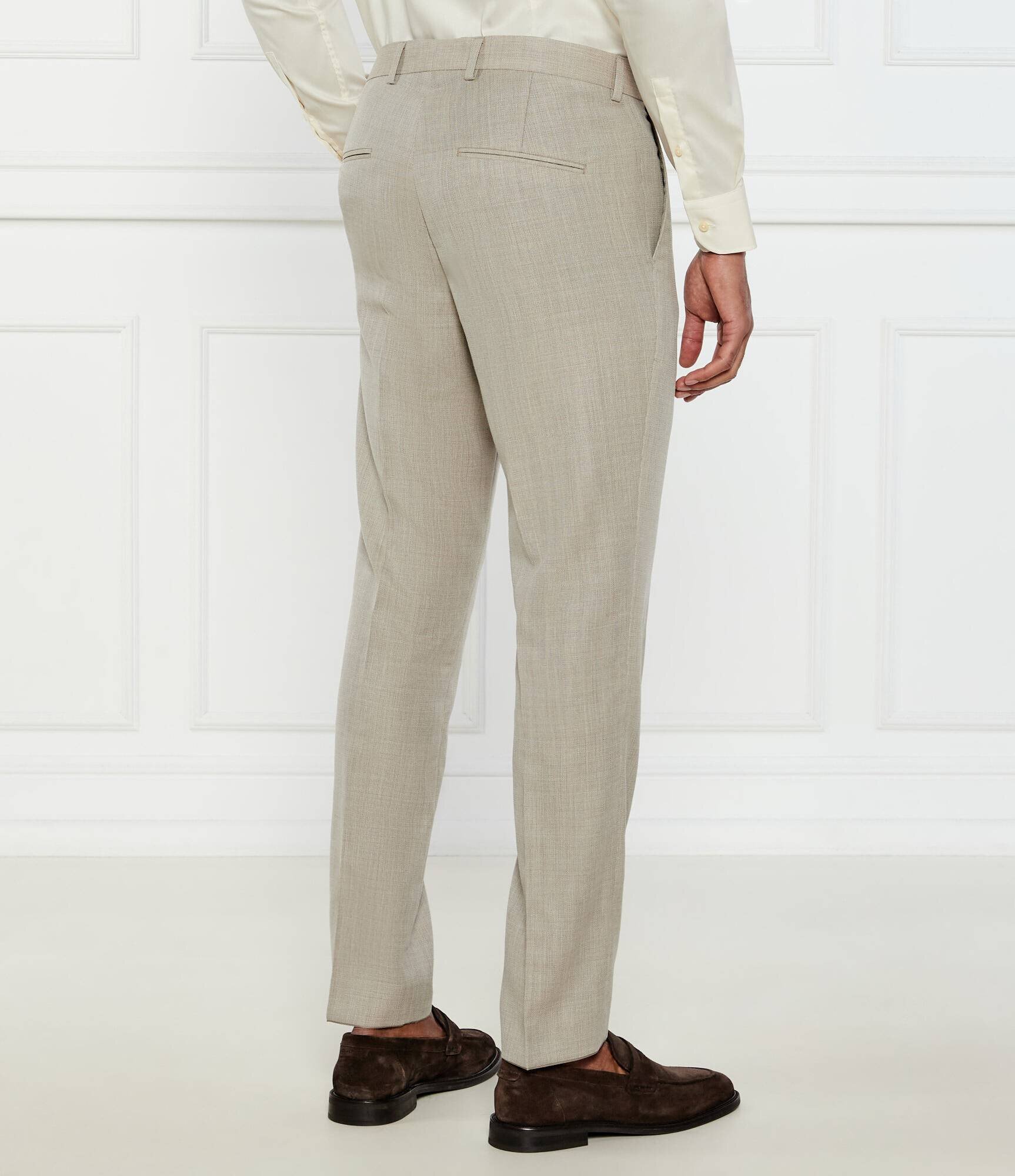 Oscar Jacobson De lână pantaloni chino Dandy | Slim Fit