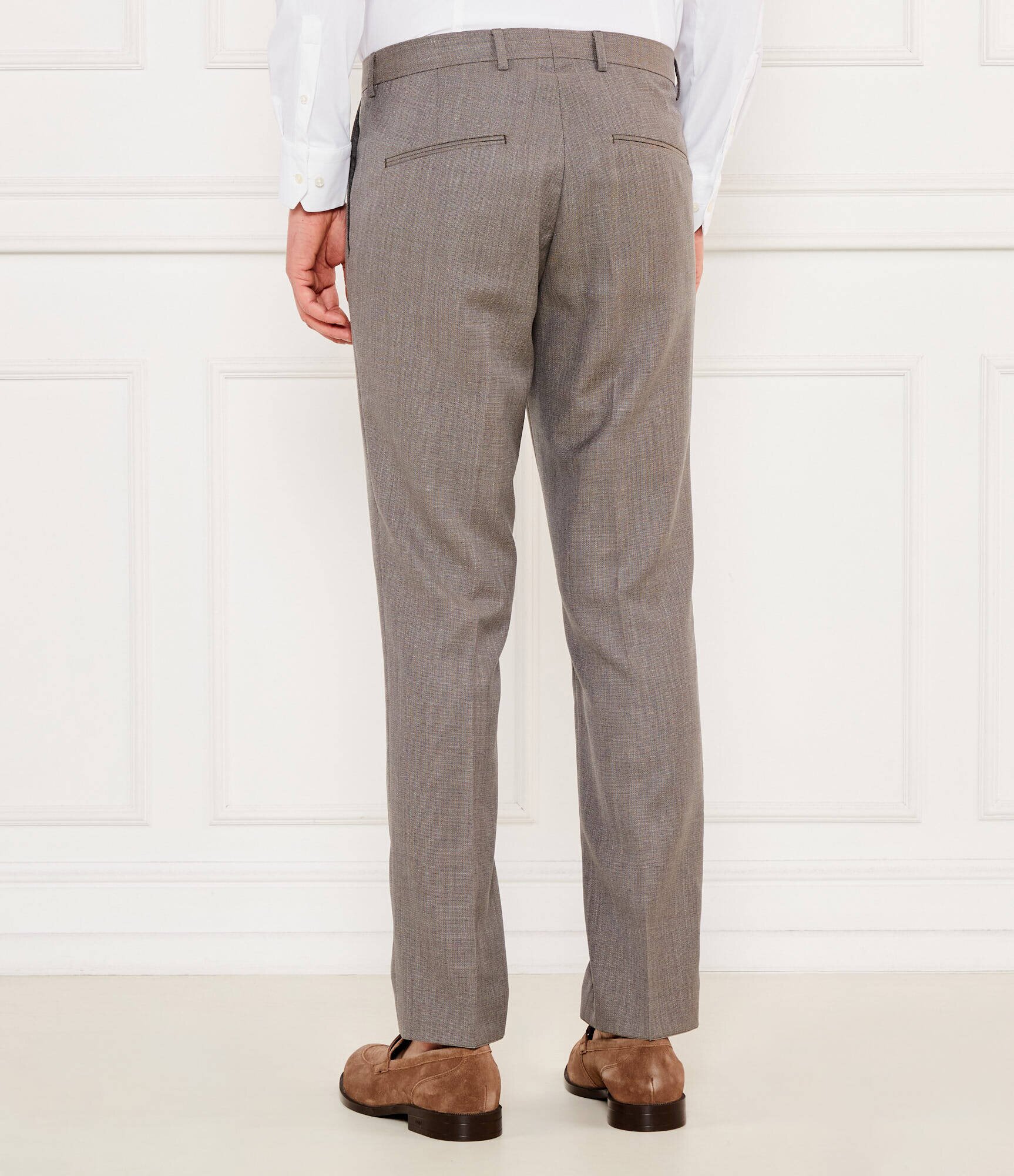 Oscar Jacobson De lână pantaloni chino Dandy | Slim Fit