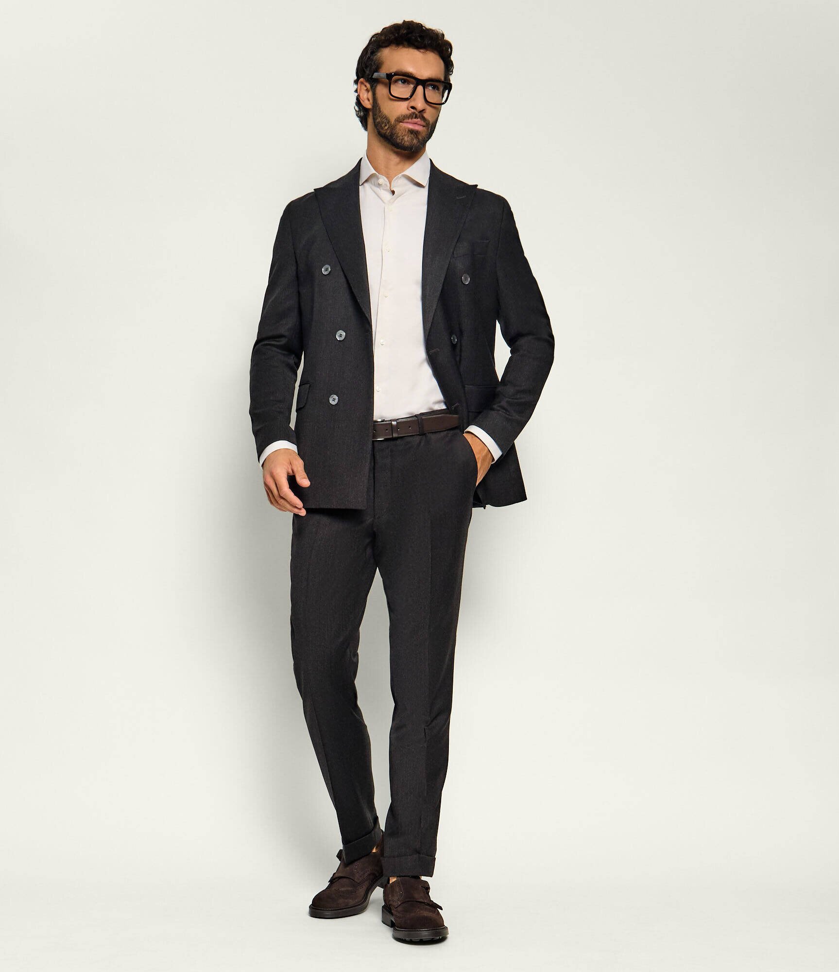 Oscar Jacobson De lână pantaloni chino | regular fit