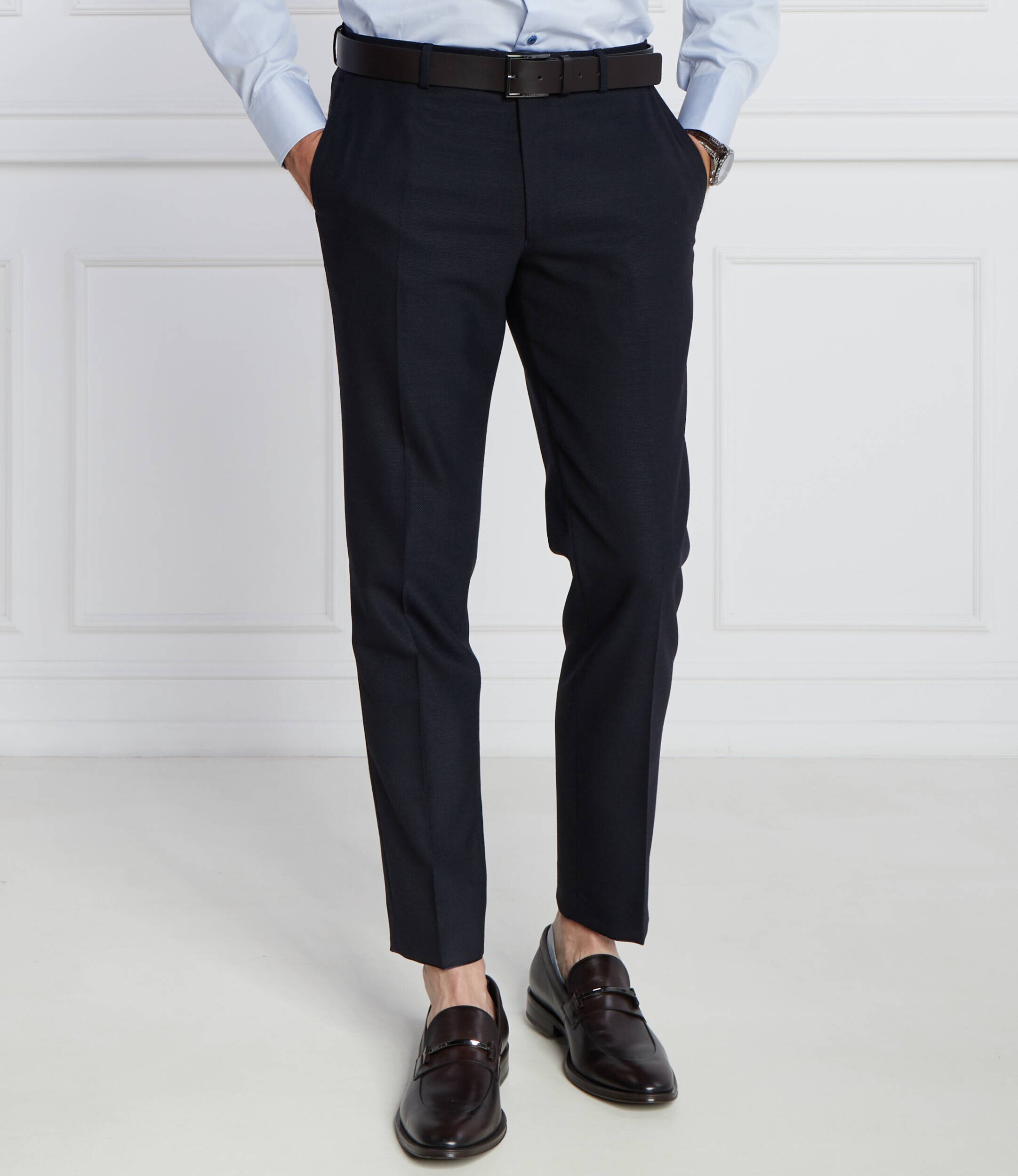 Oscar Jacobson De lână pantaloni Denz | Slim Fit