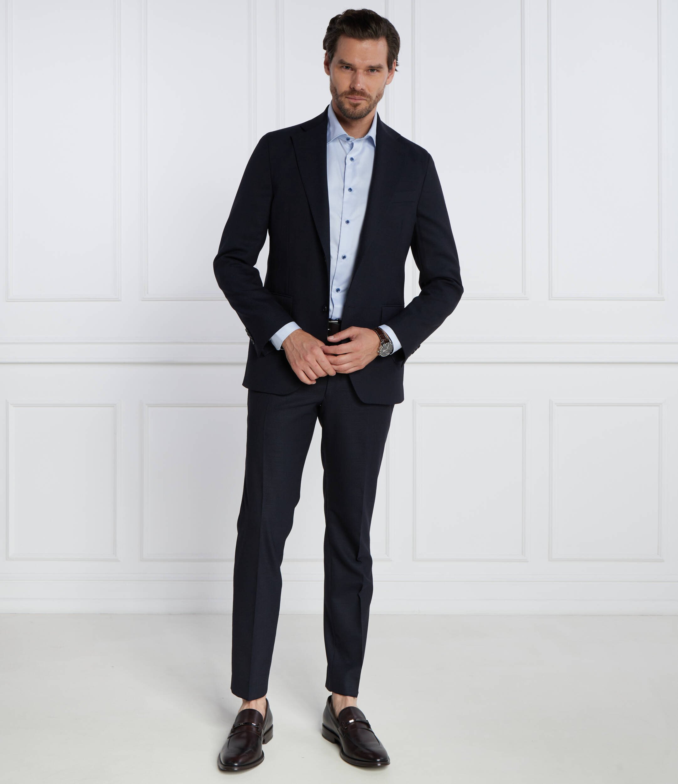Oscar Jacobson De lână pantaloni Denz | Slim Fit