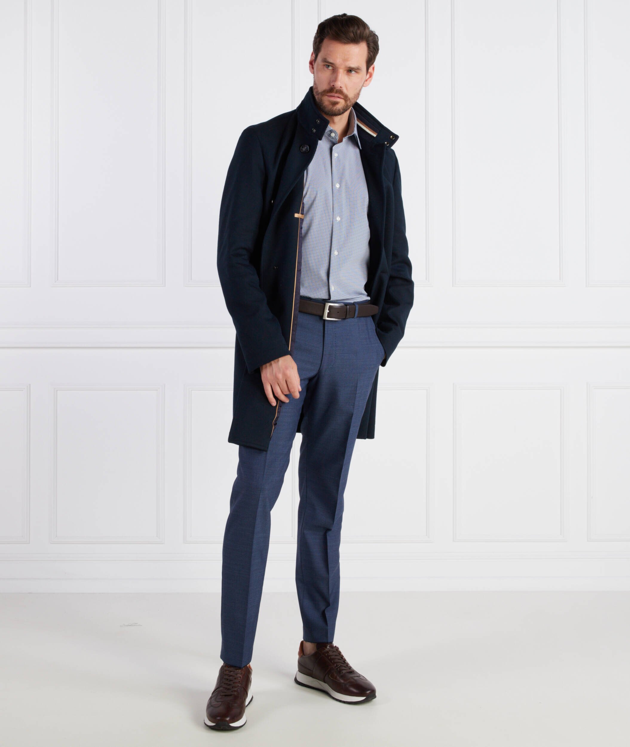 Oscar Jacobson de lână pantaloni denz | slim fit