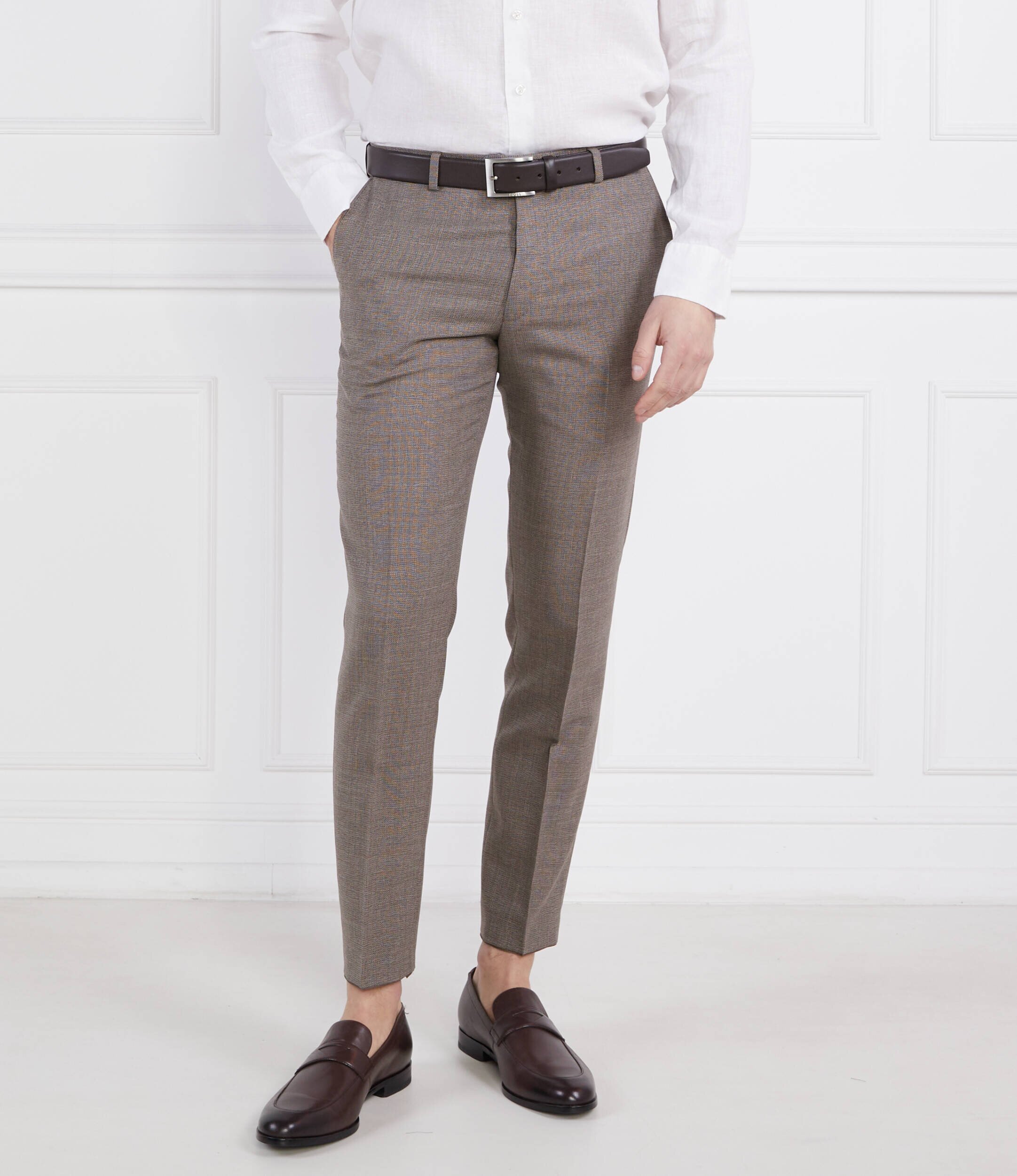 Oscar Jacobson de lână pantaloni denz | slim fit
