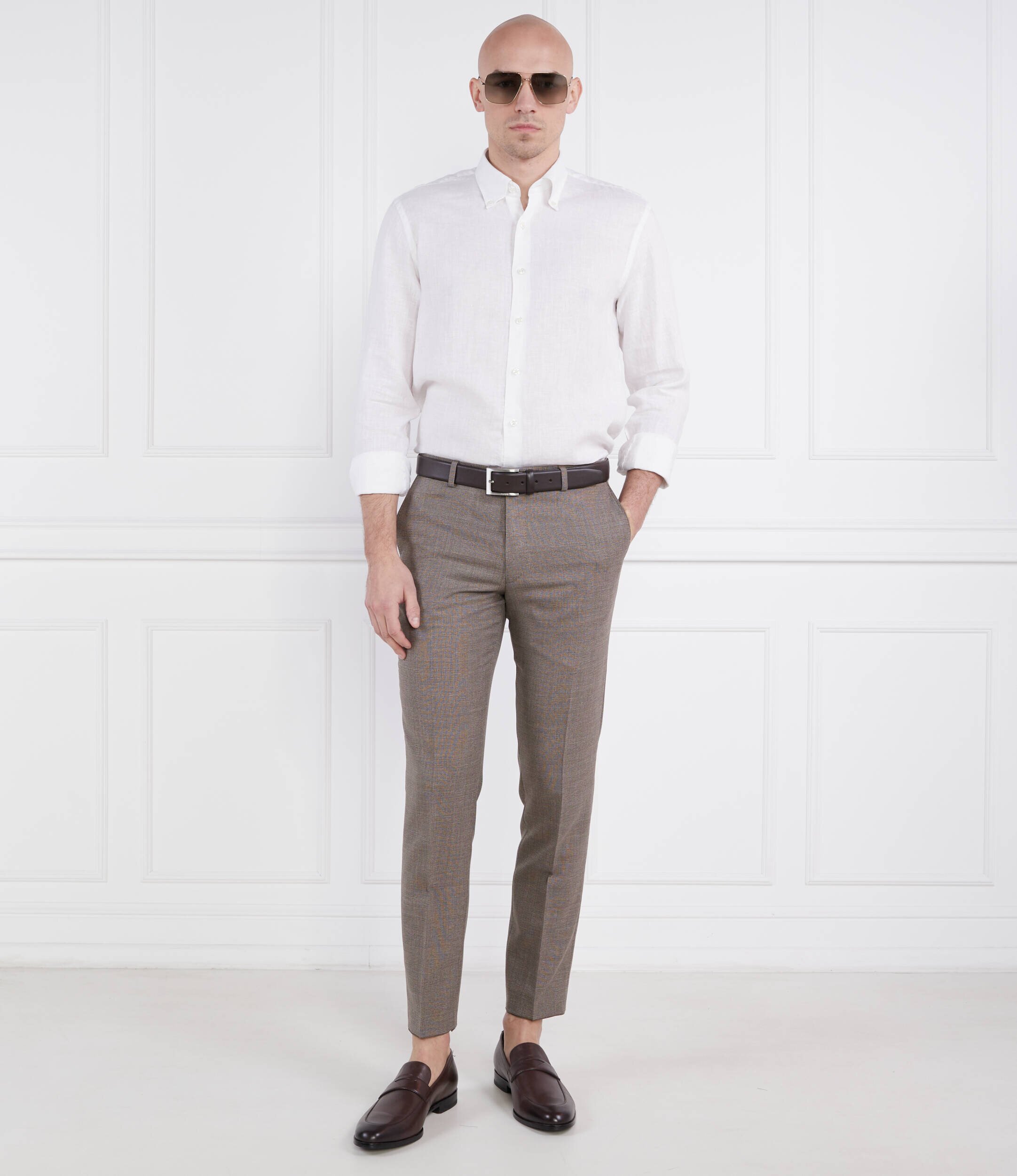 Oscar Jacobson de lână pantaloni denz | slim fit