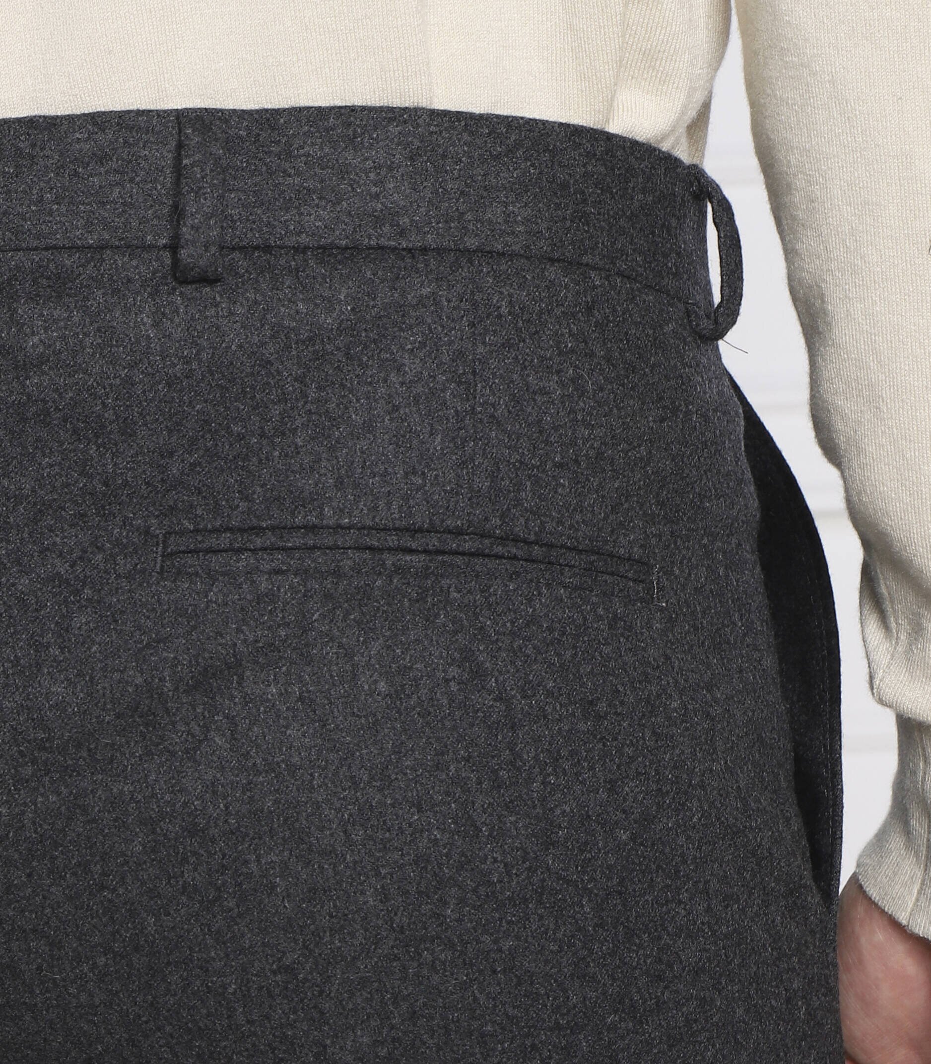 Oscar Jacobson de lână pantaloni denz turn up | regular fit